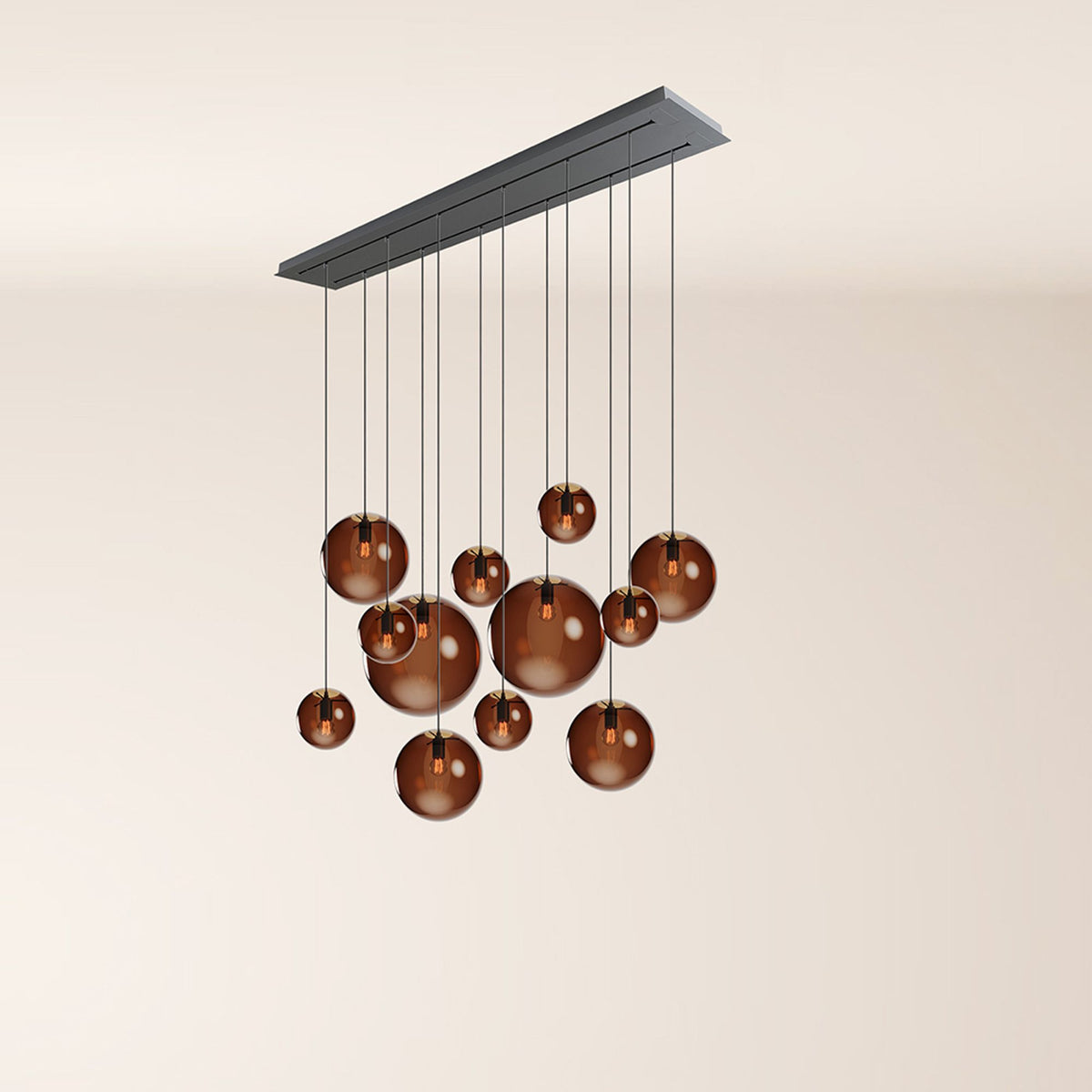 s.luce Orb Esszimmerlampe 12-flammig 160cm 2-reihig - 179682 - s.luce® - homecoming lights.