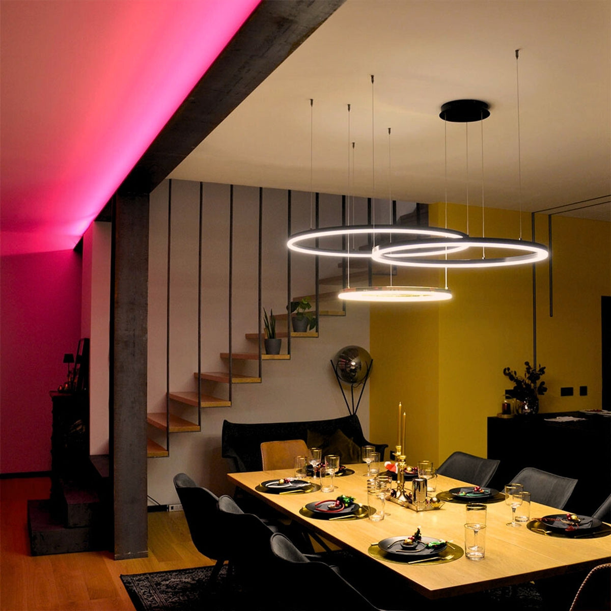 s.luce LED Ring Hängelampe Ø 80cm - 144688 - s.luce® - homecoming lights.