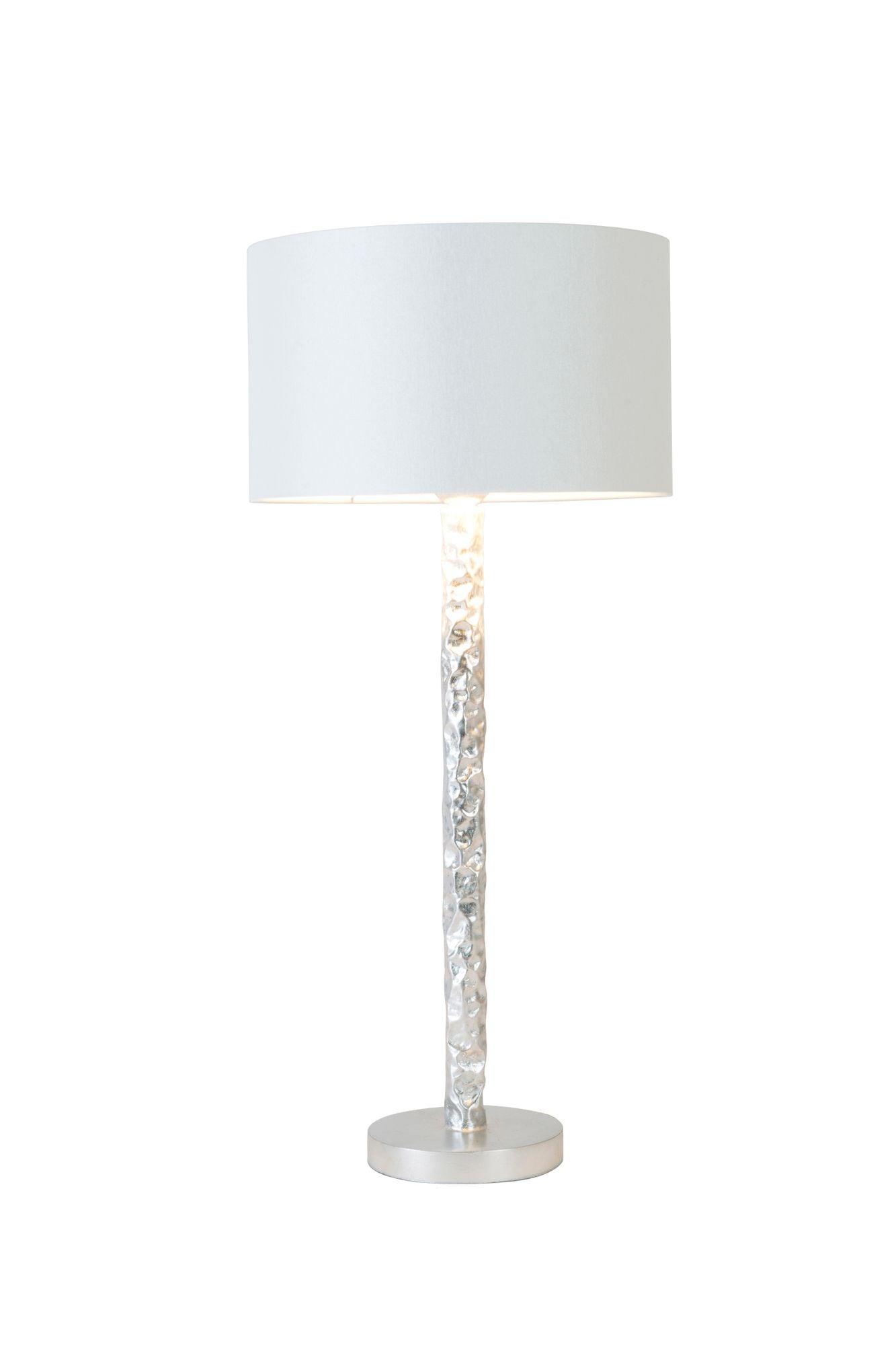 Tischlampe Cancelliere Rotonda Piccolo Perla Silk mit Schirm