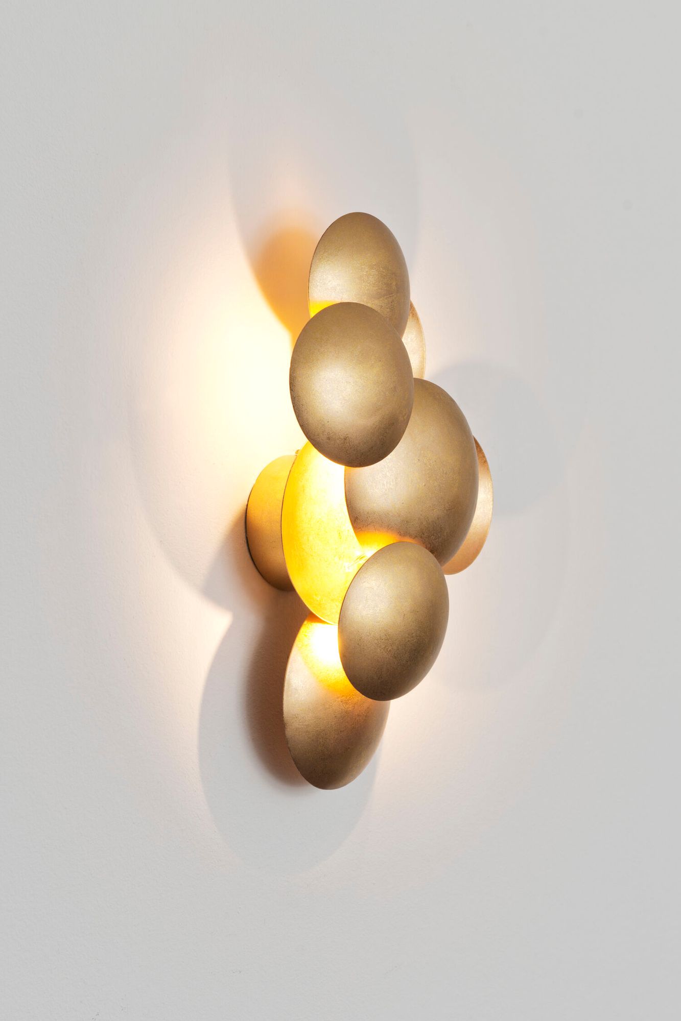 LED-Wandlampe Bolladaria Medium 3-flammig dimmbar Rund