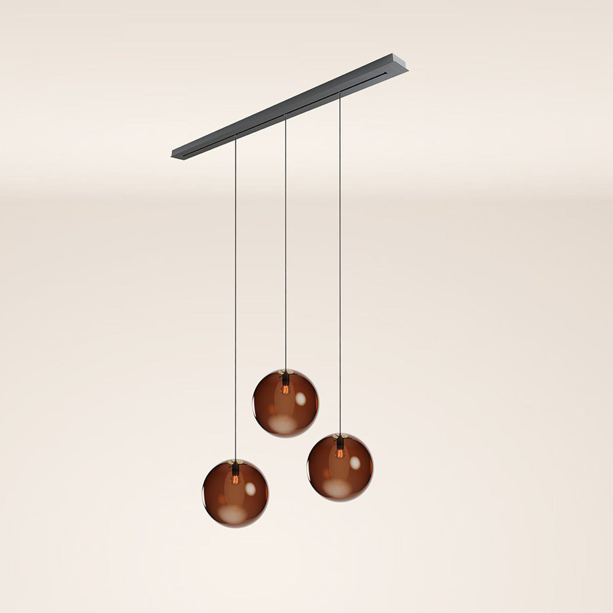 s.luce Orb Esstischleuchte 3-flammig 160cm Ø 3x40 - 179614 - s.luce® - homecoming lights.