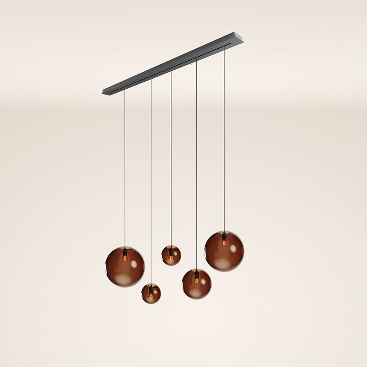 s.luce Orb Esstisch-Hängeleuchte 5-flammig 160cm - 179631 - s.luce® - homecoming lights.