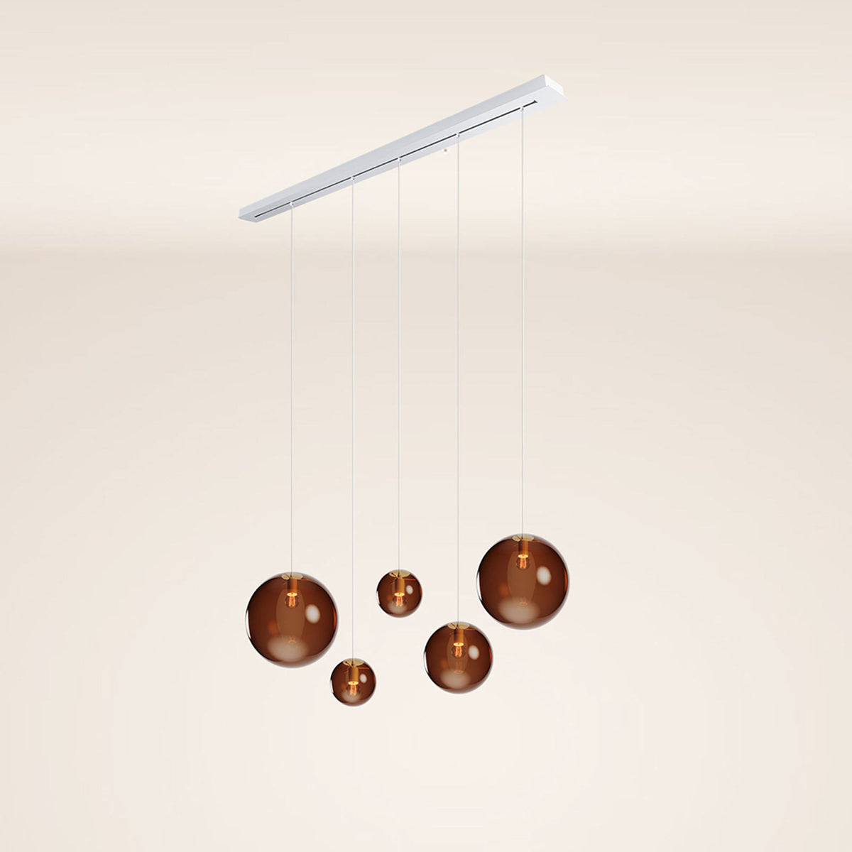 s.luce Orb Esstisch-Hängeleuchte 5-flammig 160cm - 179631 - s.luce® - homecoming lights.