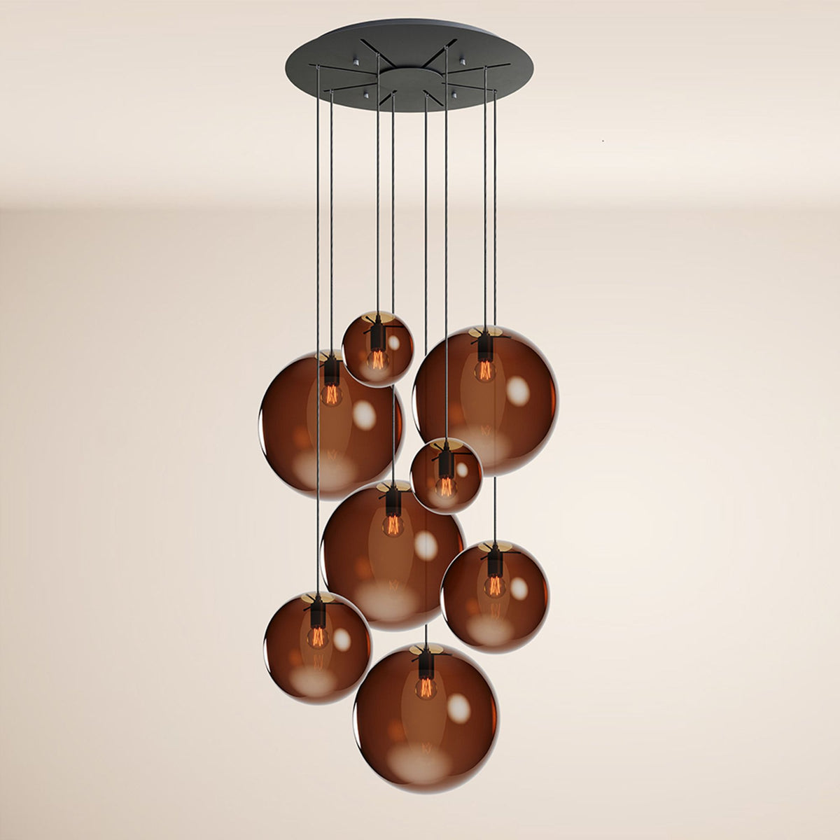 s.luce Orb Galerielampe 8-flammig Modular - 179429 - s.luce® - homecoming lights.