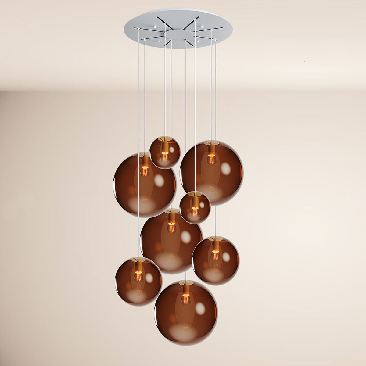 s.luce Orb Galerielampe 8-flammig Modular - 179429 - s.luce® - homecoming lights.