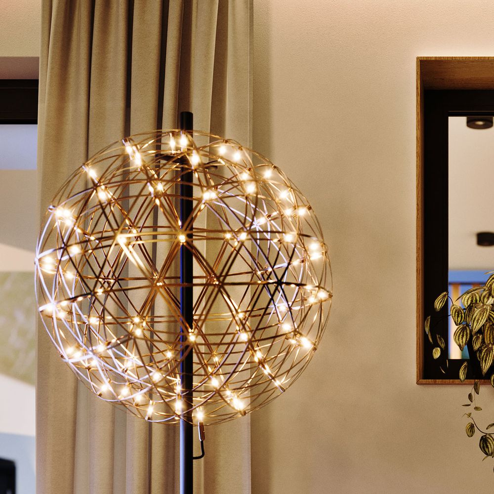 Lampa podłogowa LED s.luce Atom wykonana z metalu ze ściemniaczem dotykowym