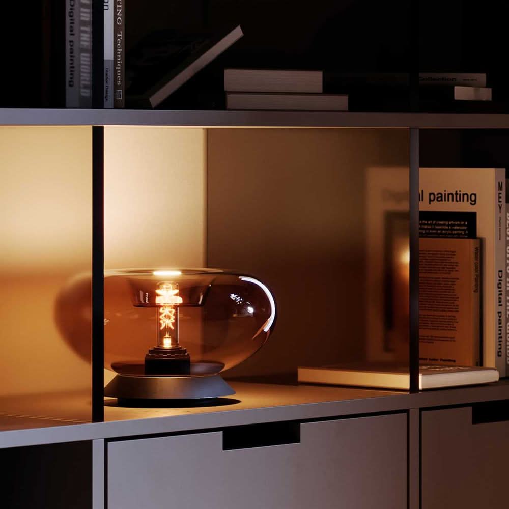 s.luce Cruet E27 Design Tischleuchte Glas mit Schalter