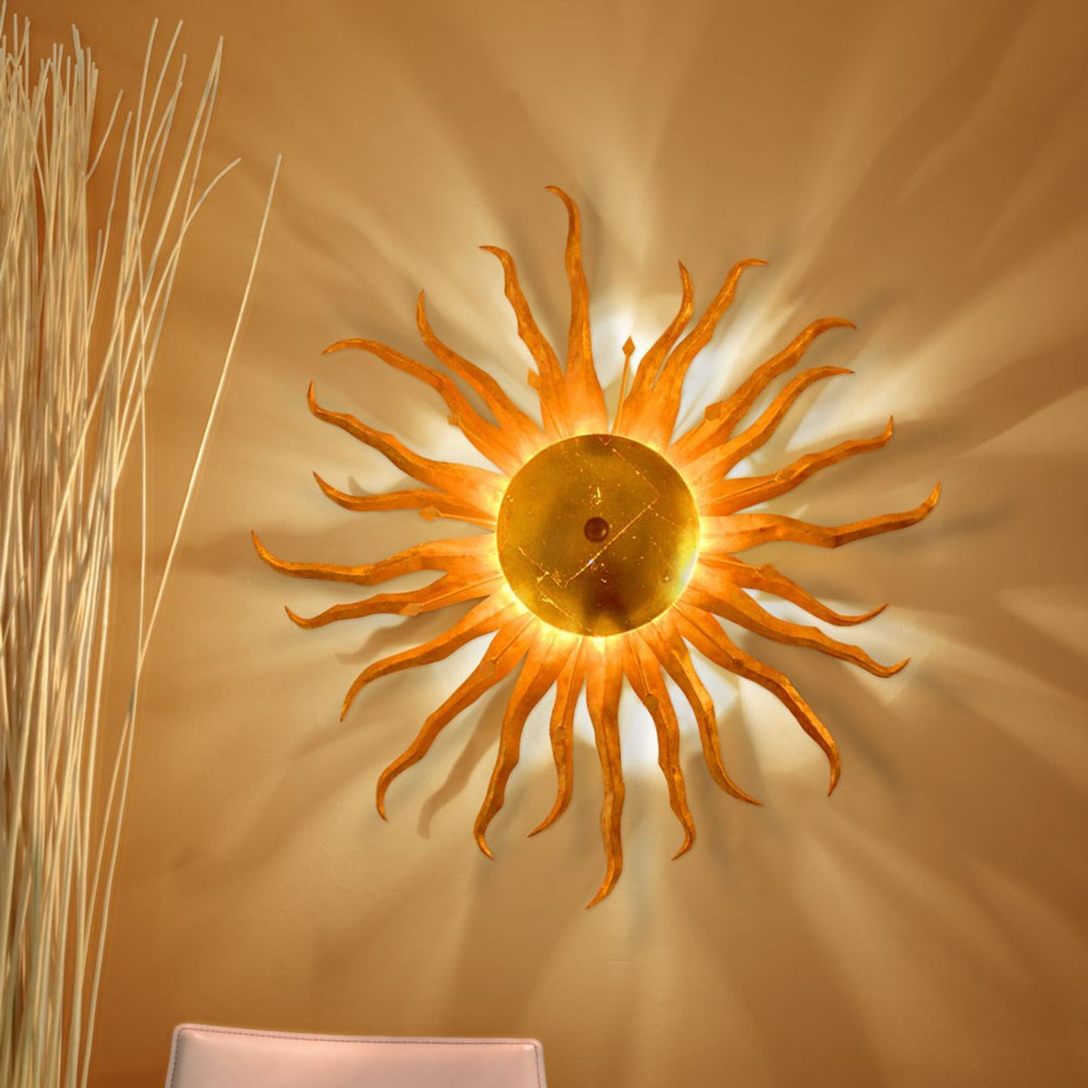 s.luce Diator XL handgeschmiedete Sonne Rost- & Goldfarben
