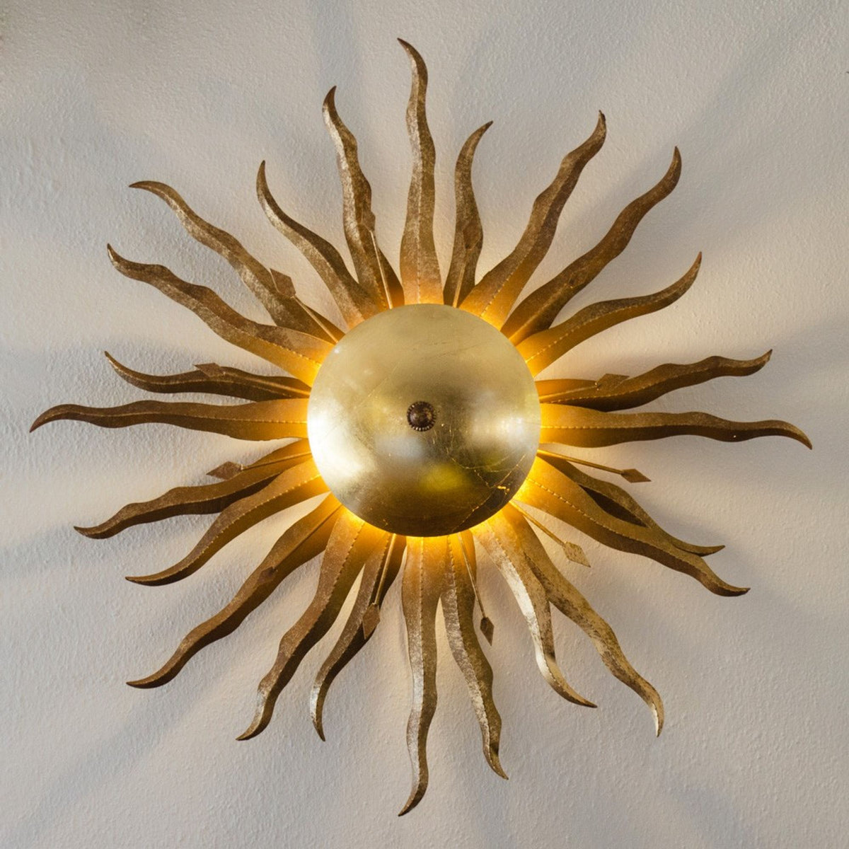 s.luce Diator XL handgeschmiedete Sonne Rost- & Goldfarben