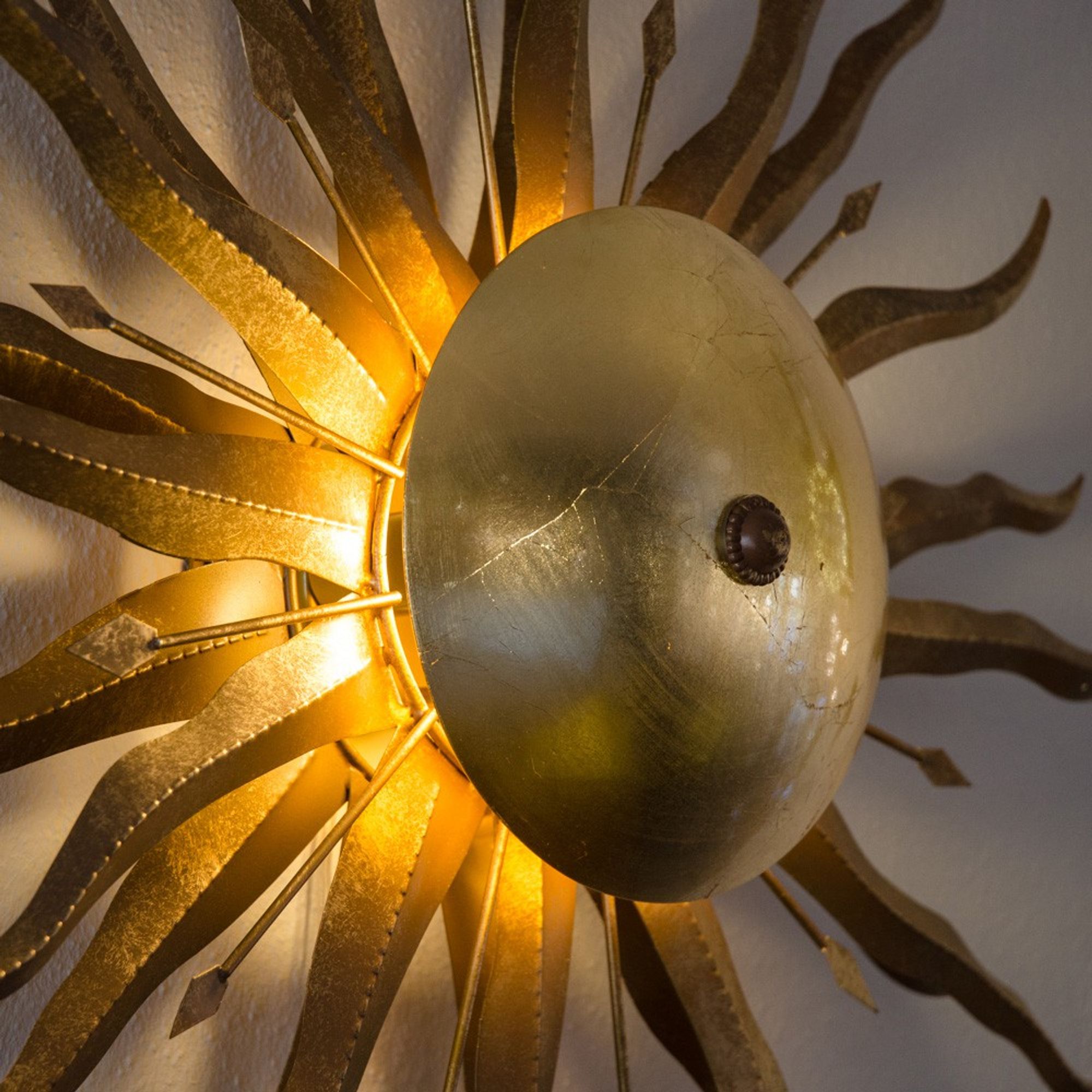 s.luce Diator XL handgeschmiedete Sonne Rost- & Goldfarben