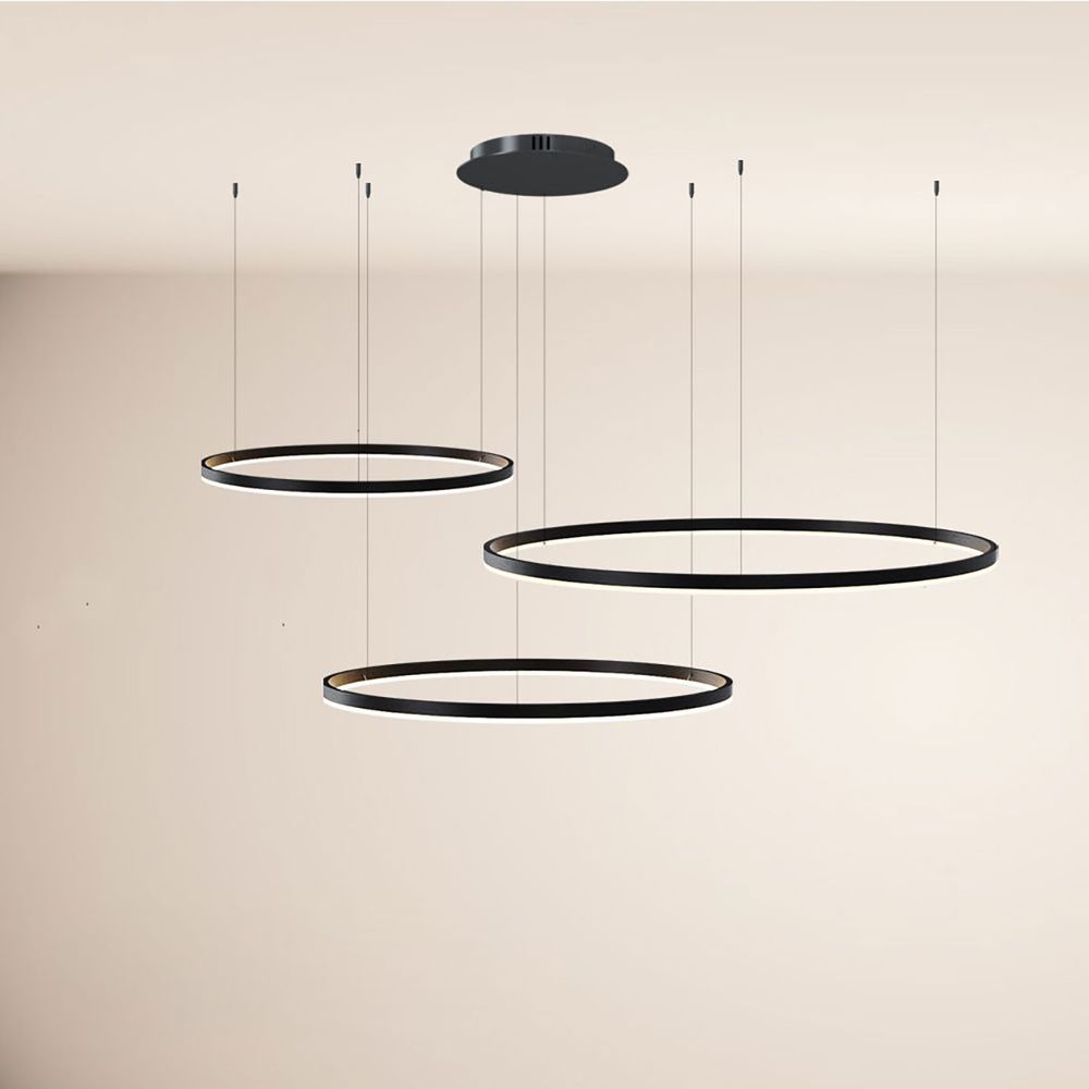 s.luce LED Ring Pendelleuchte 3-flammig Exzentrisch