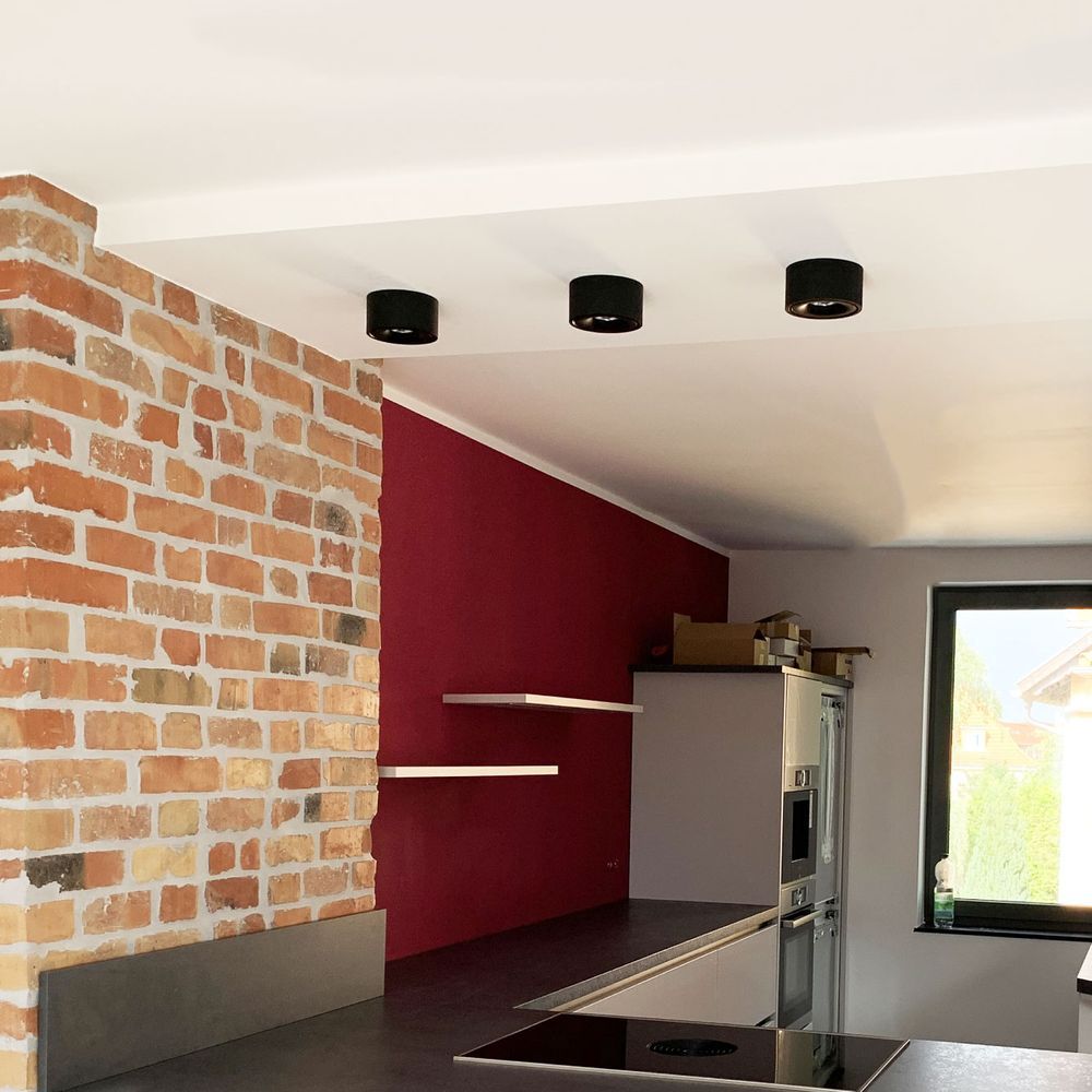 LED surface-mounted spotlight pivotable & dimmable