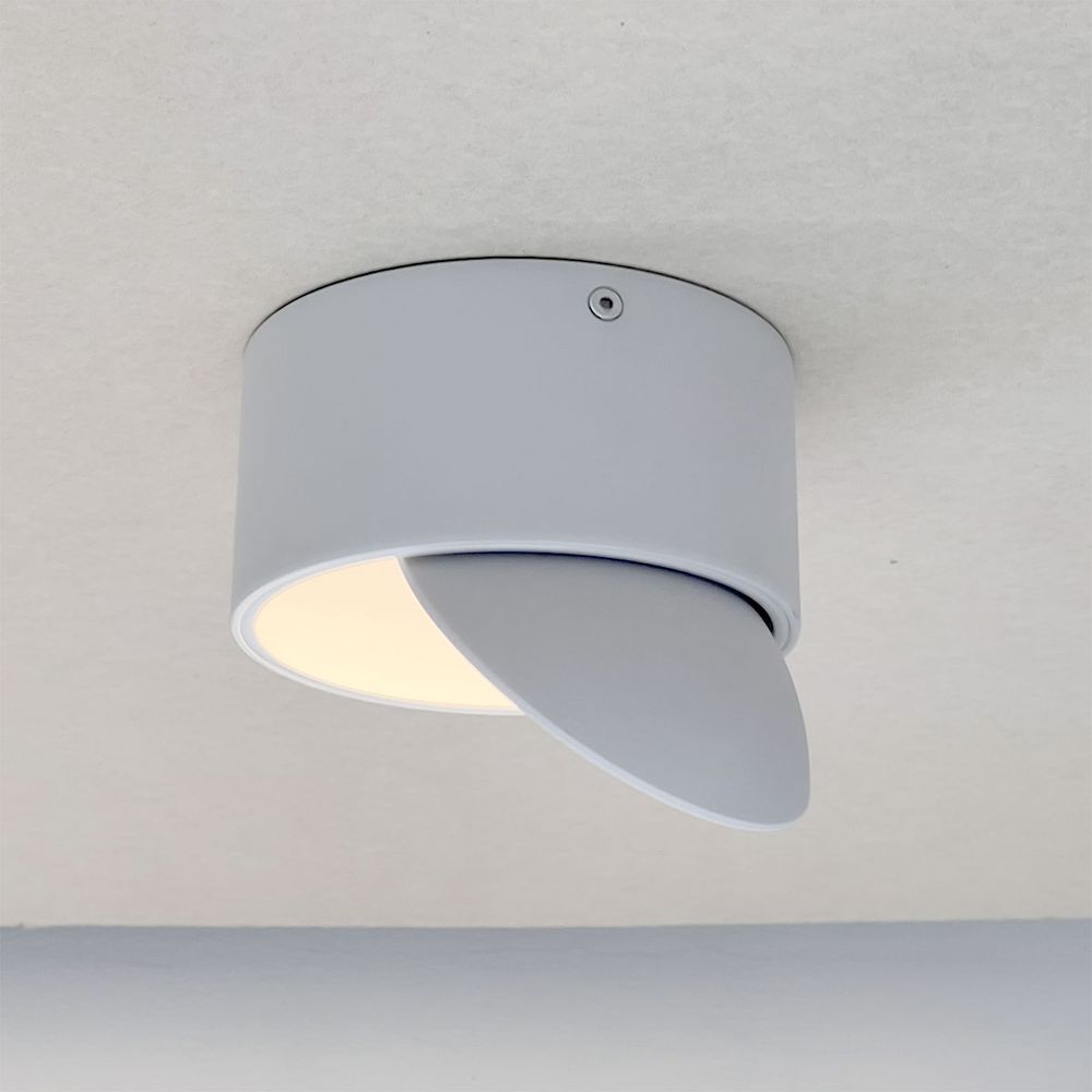 LED surface-mounted spotlight pivotable & dimmable