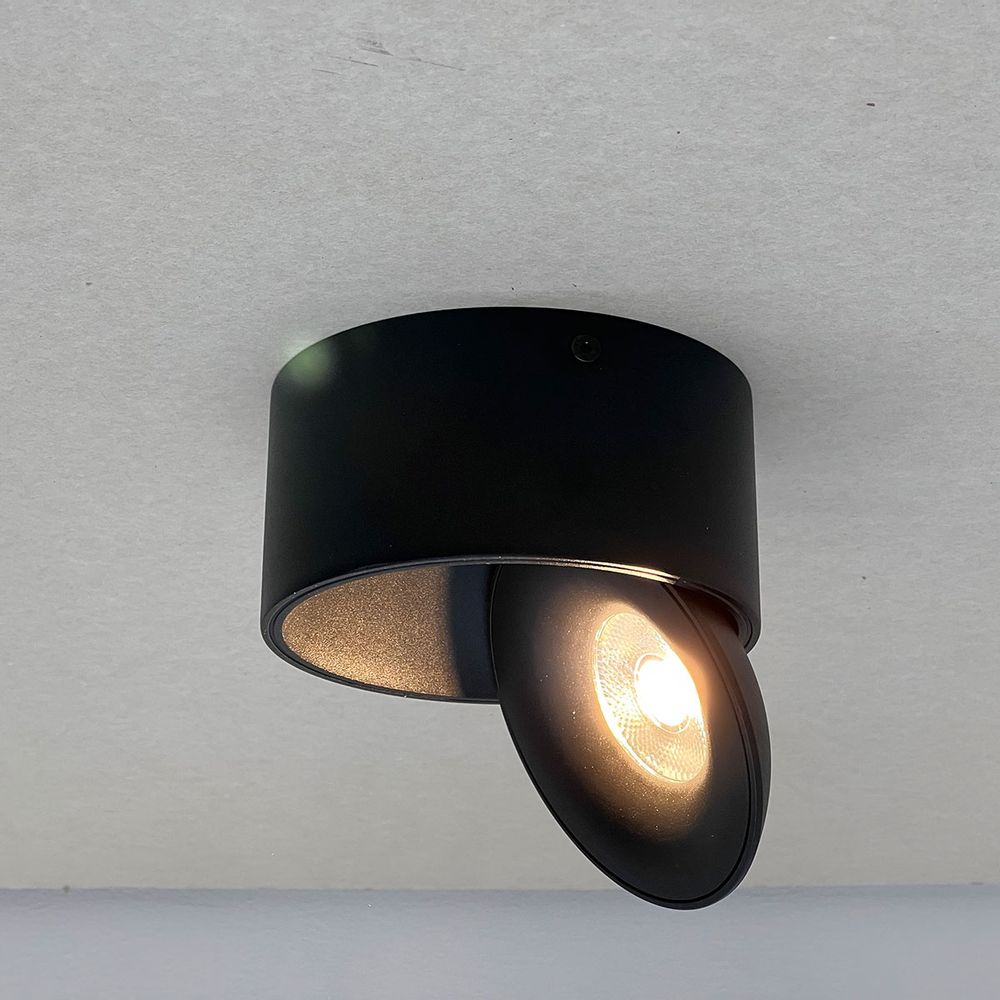 LED surface-mounted spotlight pivotable & dimmable