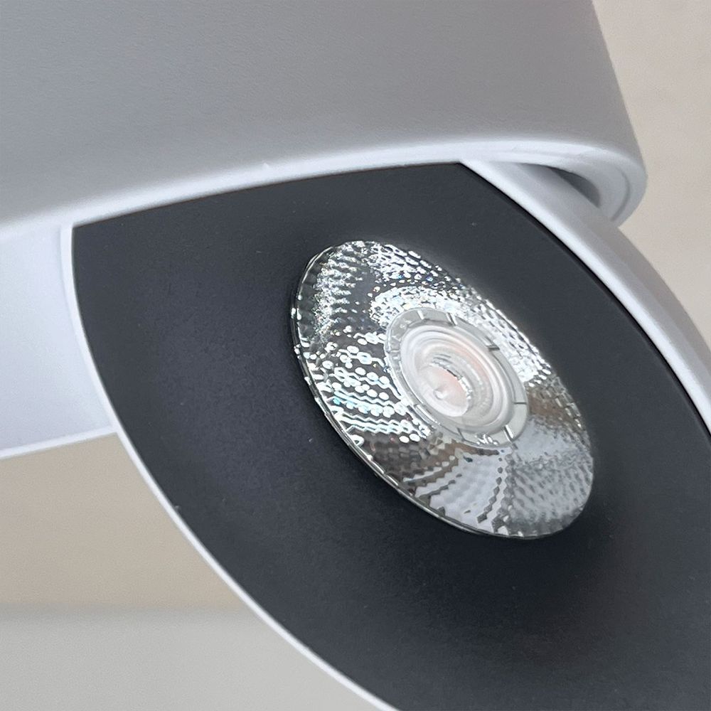 LED surface-mounted spotlight pivotable & dimmable