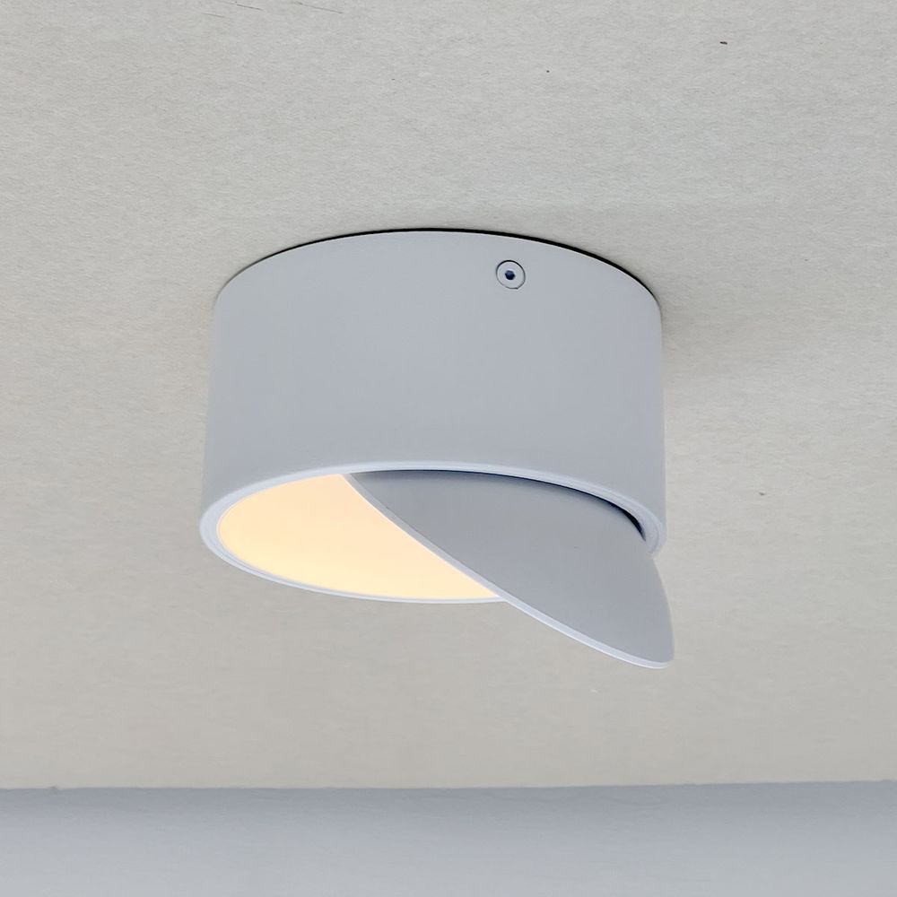 LED surface-mounted spotlight pivotable & dimmable