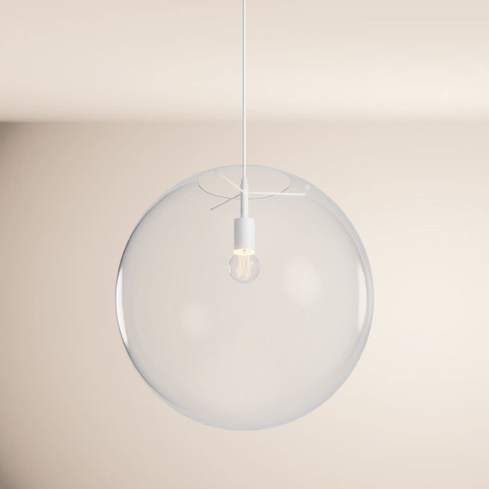 s.luce Orb Glaskugel Galerieleuchte Aufhängung 500cm Weiß