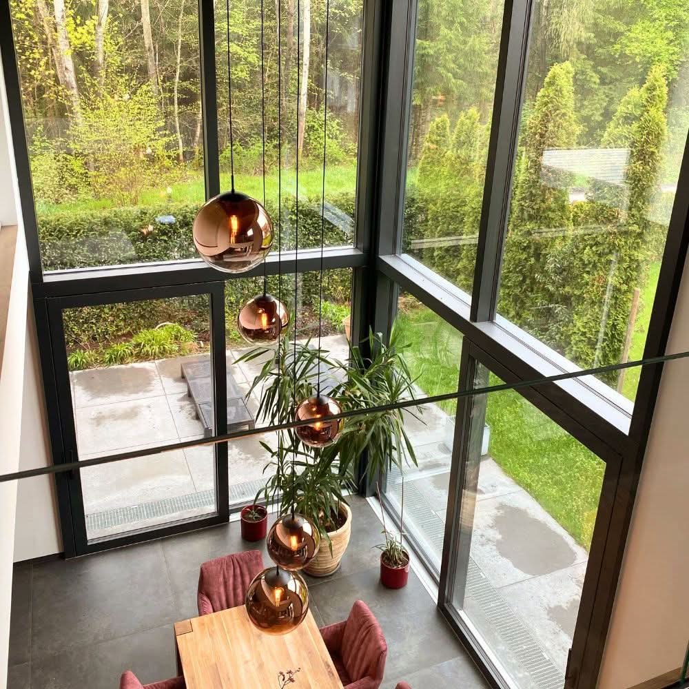 s.luce Orb Glaskugel Pendelleuchte Aufhängung 150cm Weiß