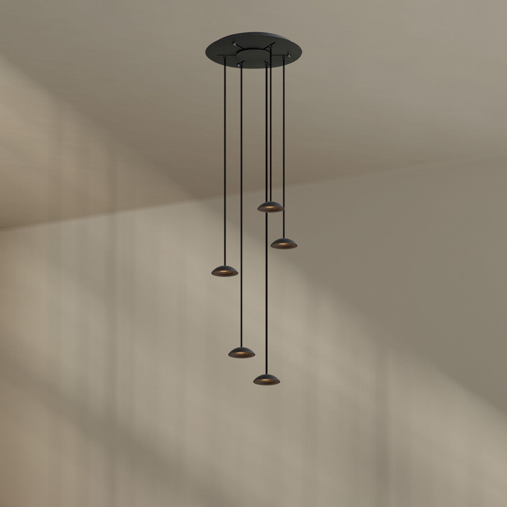 s.luce Modular Hängeleuchten-Baldachin 3-flammig oder 5-flammig - 139317 - s.luce® - homecoming lights.