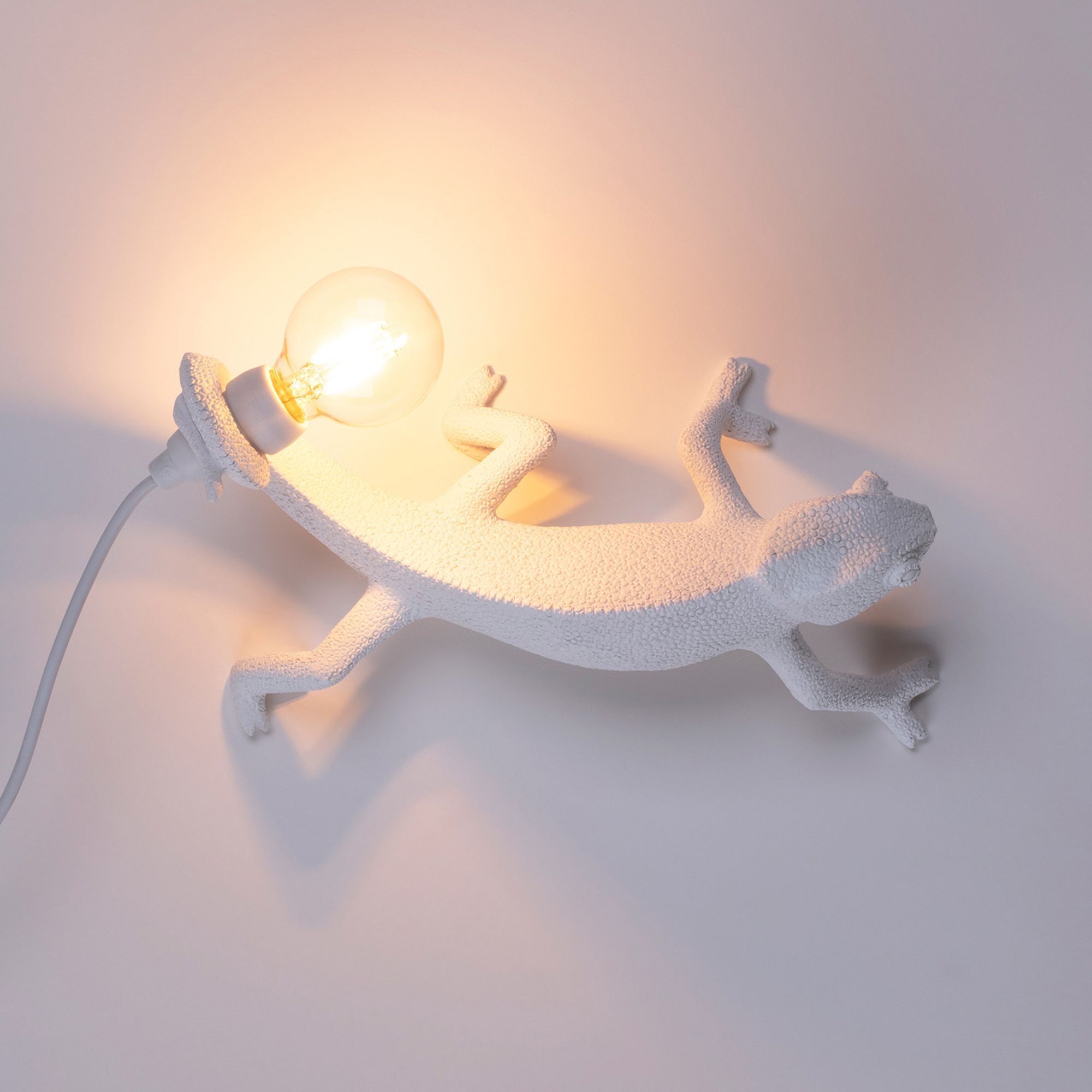 Seletti Chameleon Going Down LED Wandlampe USB Weiß