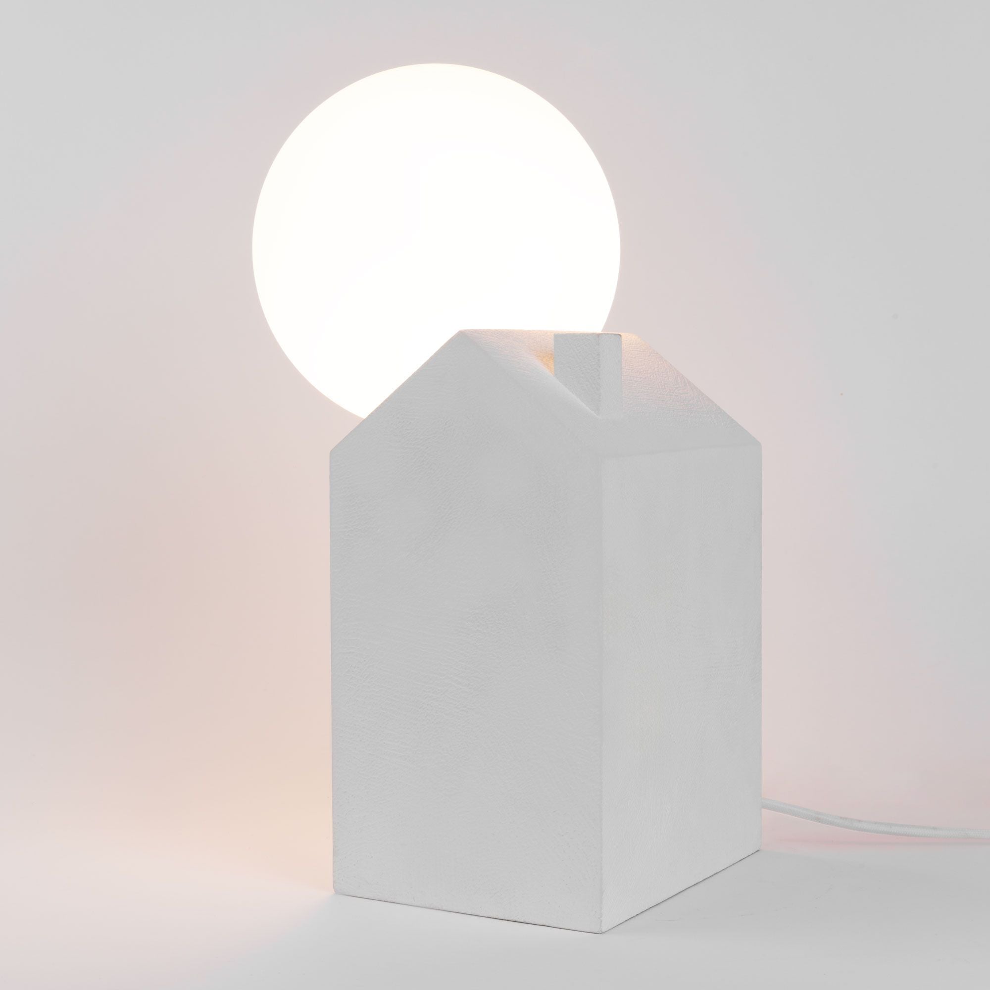 Seletti Dreamlike Tischleuchte Beton Glas Weiß