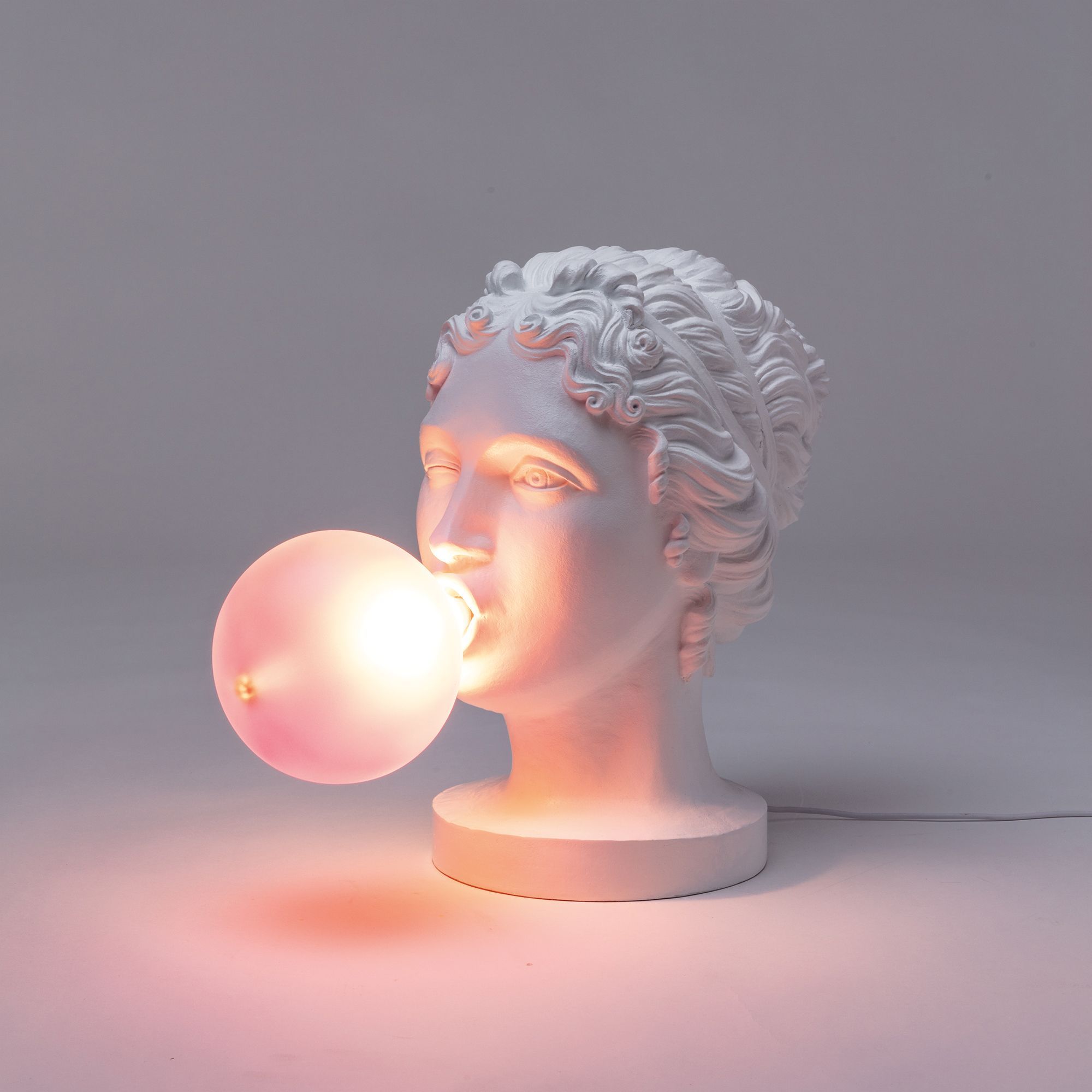 Seletti Grace LED-Tischleuchte Weiß, Pink