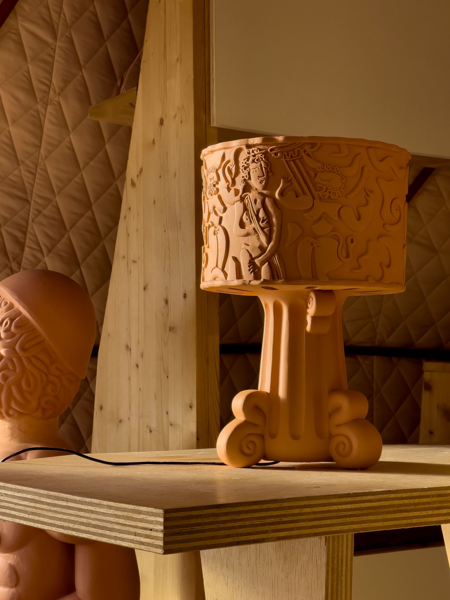 Seletti Magna Graecia DEA Outdoor-Tischleuchte Terracotta