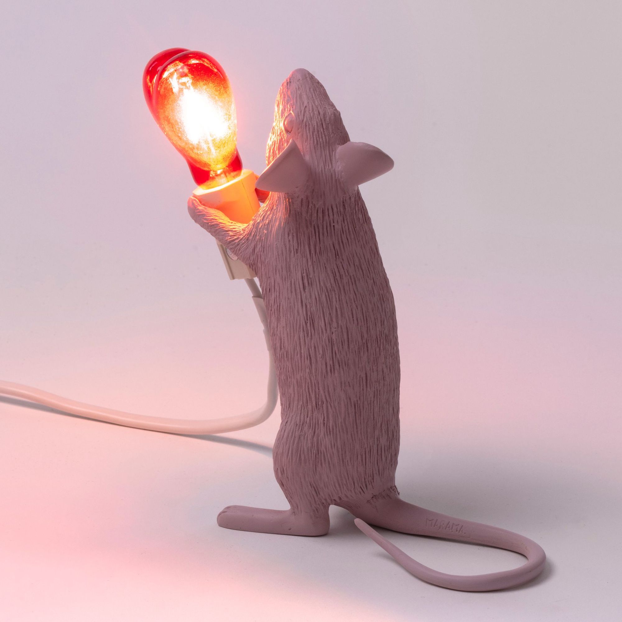 Seletti Mouse Lamp Step LED-Tischleuchte USB Herz