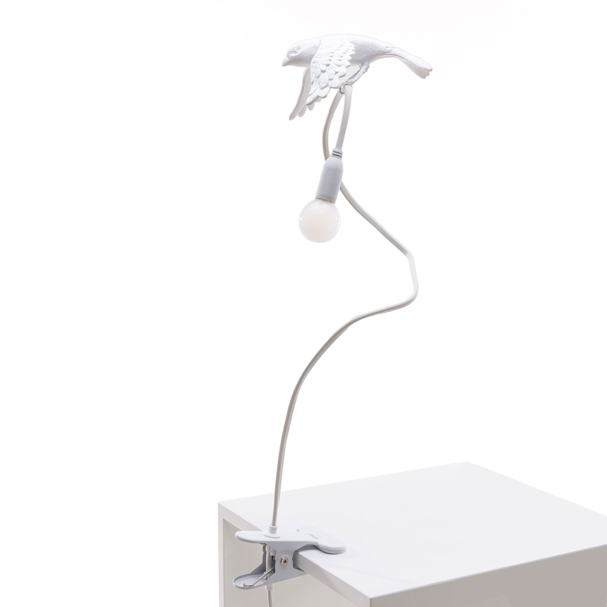 Seletti Sparrow Taking-Off Klemmleuchte Vogel Design USB