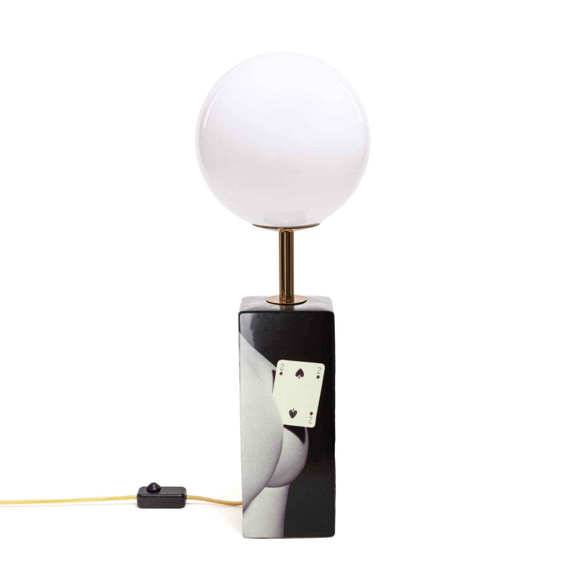 Seletti Toiletpaper Two of Spades LED-Tischlampe