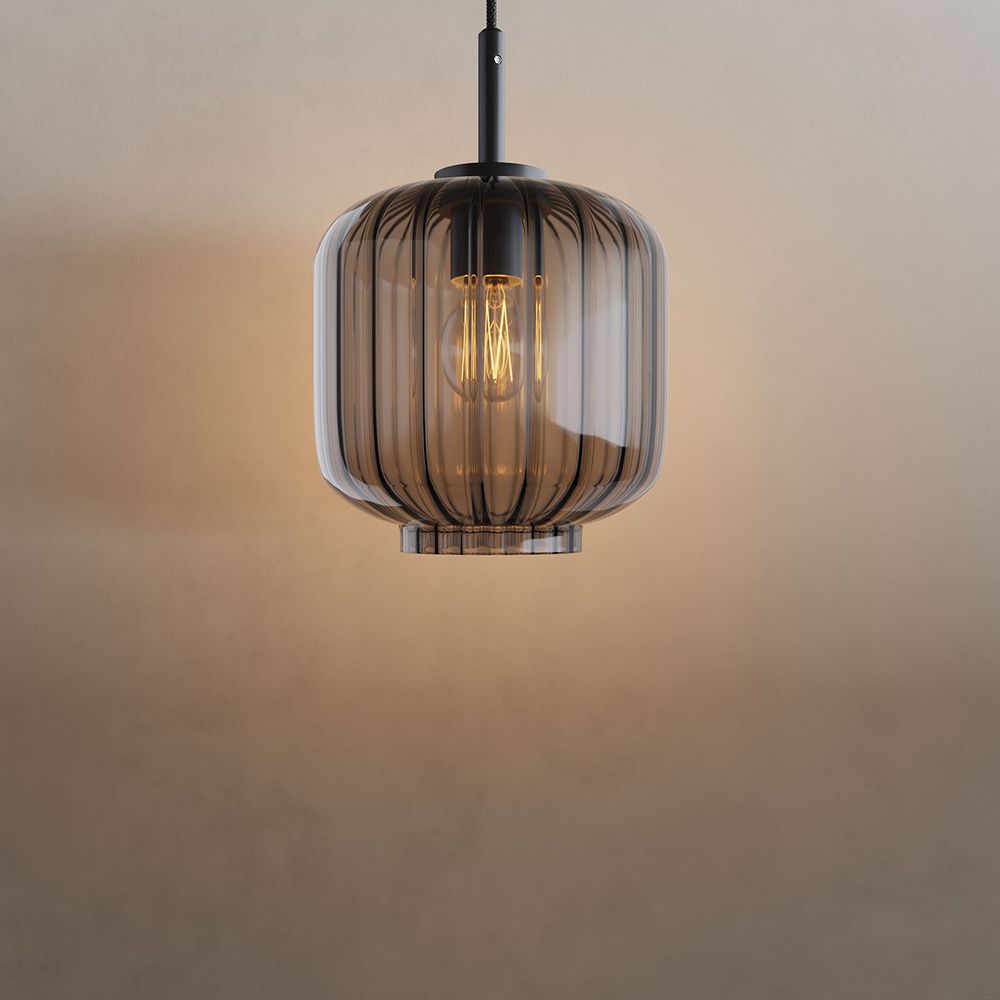 s.luce Velo Galerie Glas-Pendelleuchte Aufhängung 500cm Schwarz