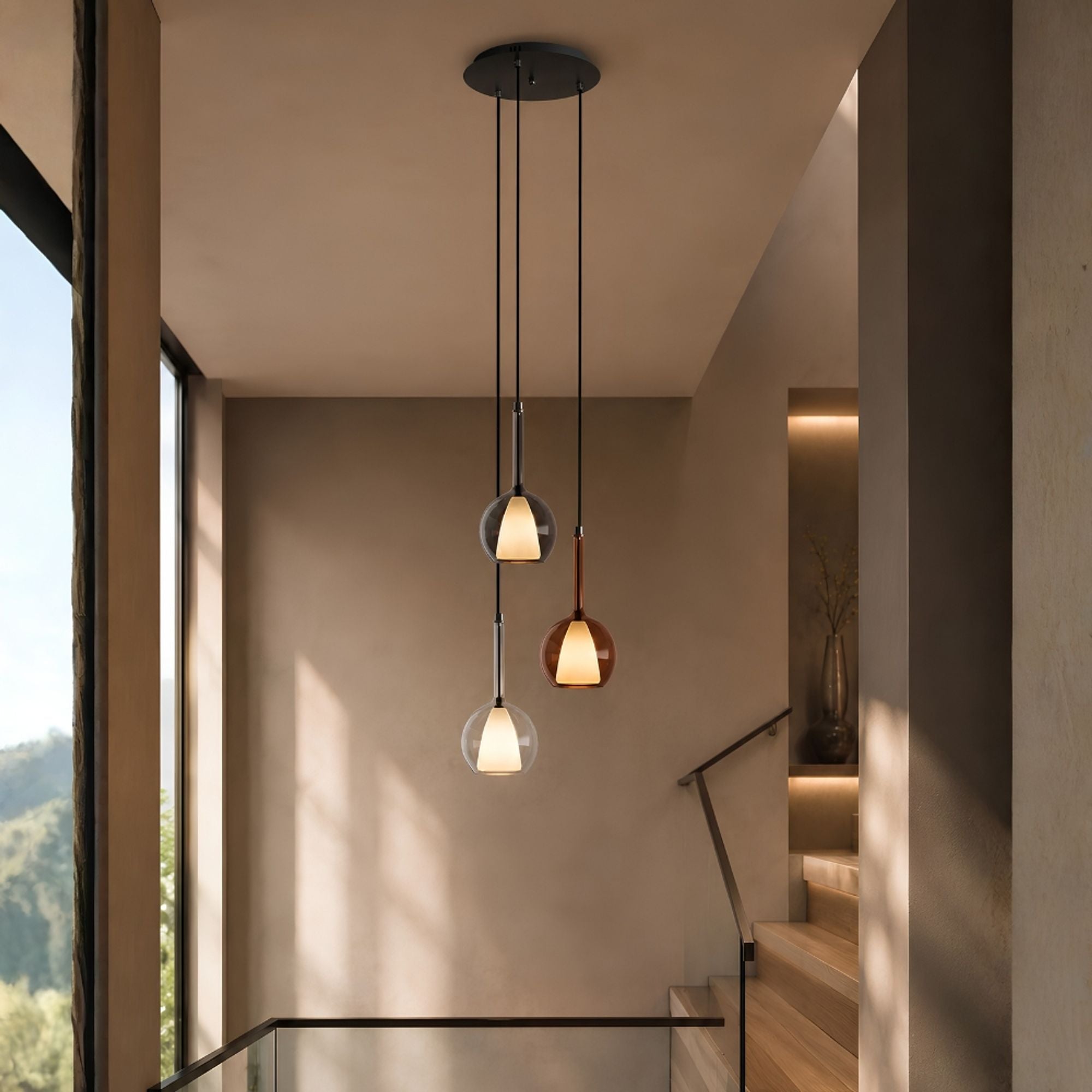 s.luce Belluna Galerieleuchte 3-flammig Ø 40cm Baldachin - 194031 - s.luce® - homecoming lights.