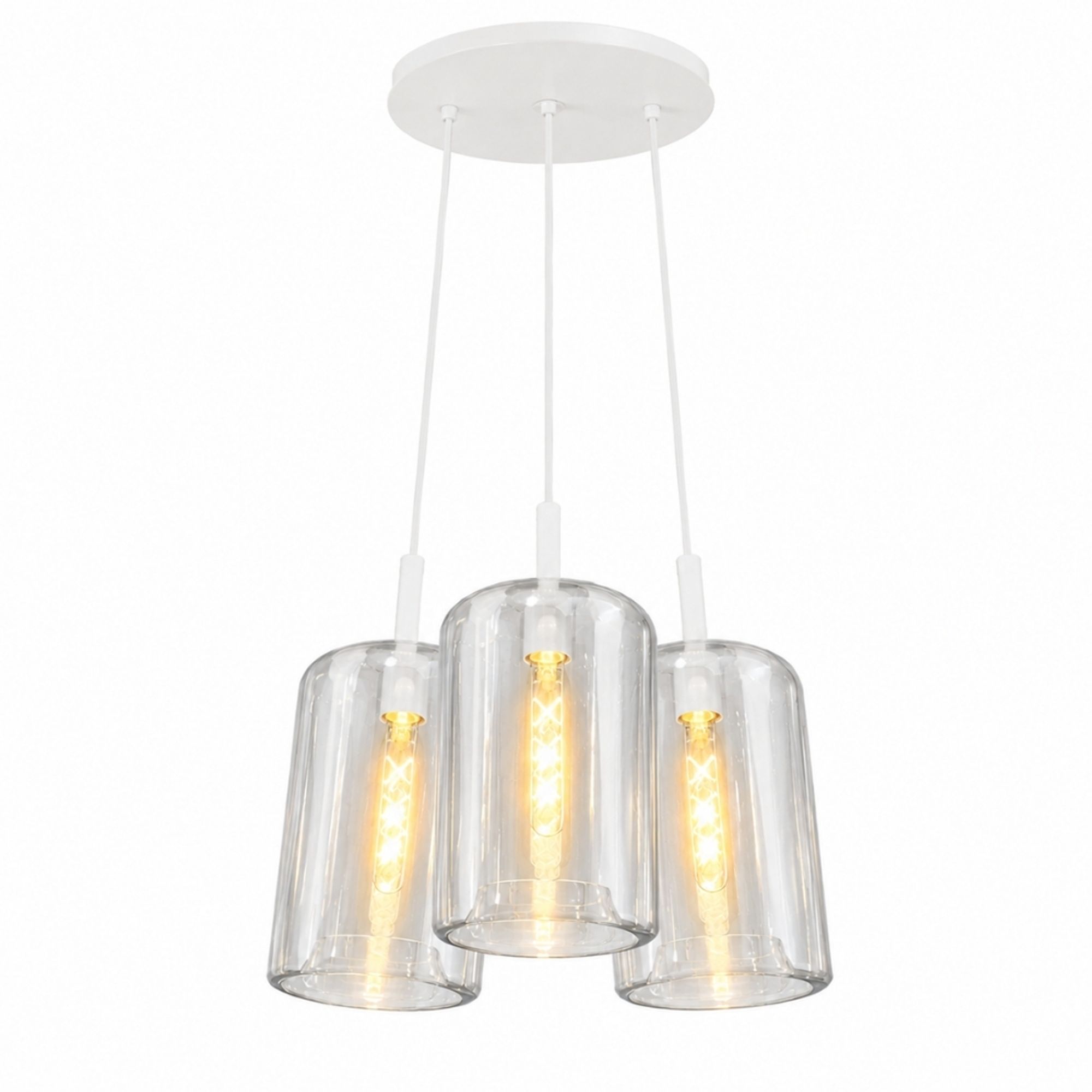 s.luce Cruet Cluster Glas-Pendelleuchte 3-flammig 3x17