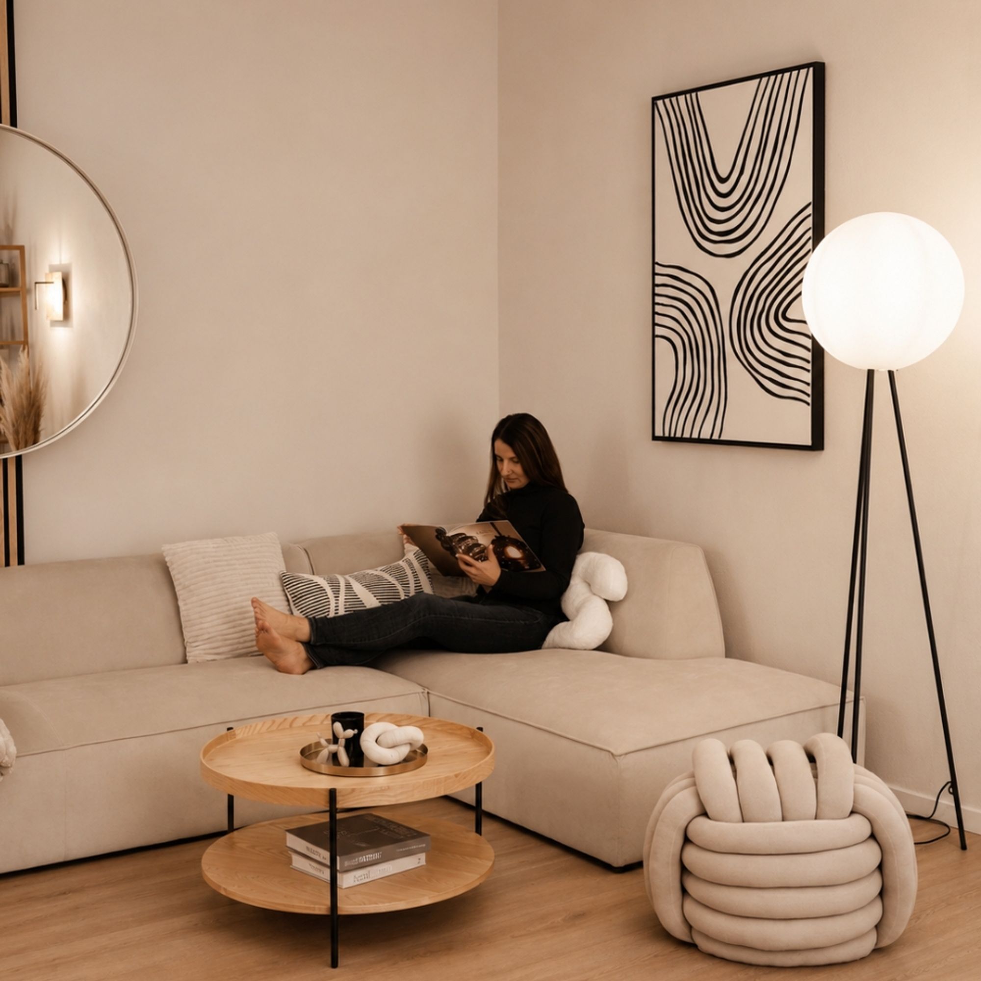s.luce Dreibein-Stehleuchte Orb Tripod 160cm mit Glaskugel - 190418 - s.luce® - homecoming lights.