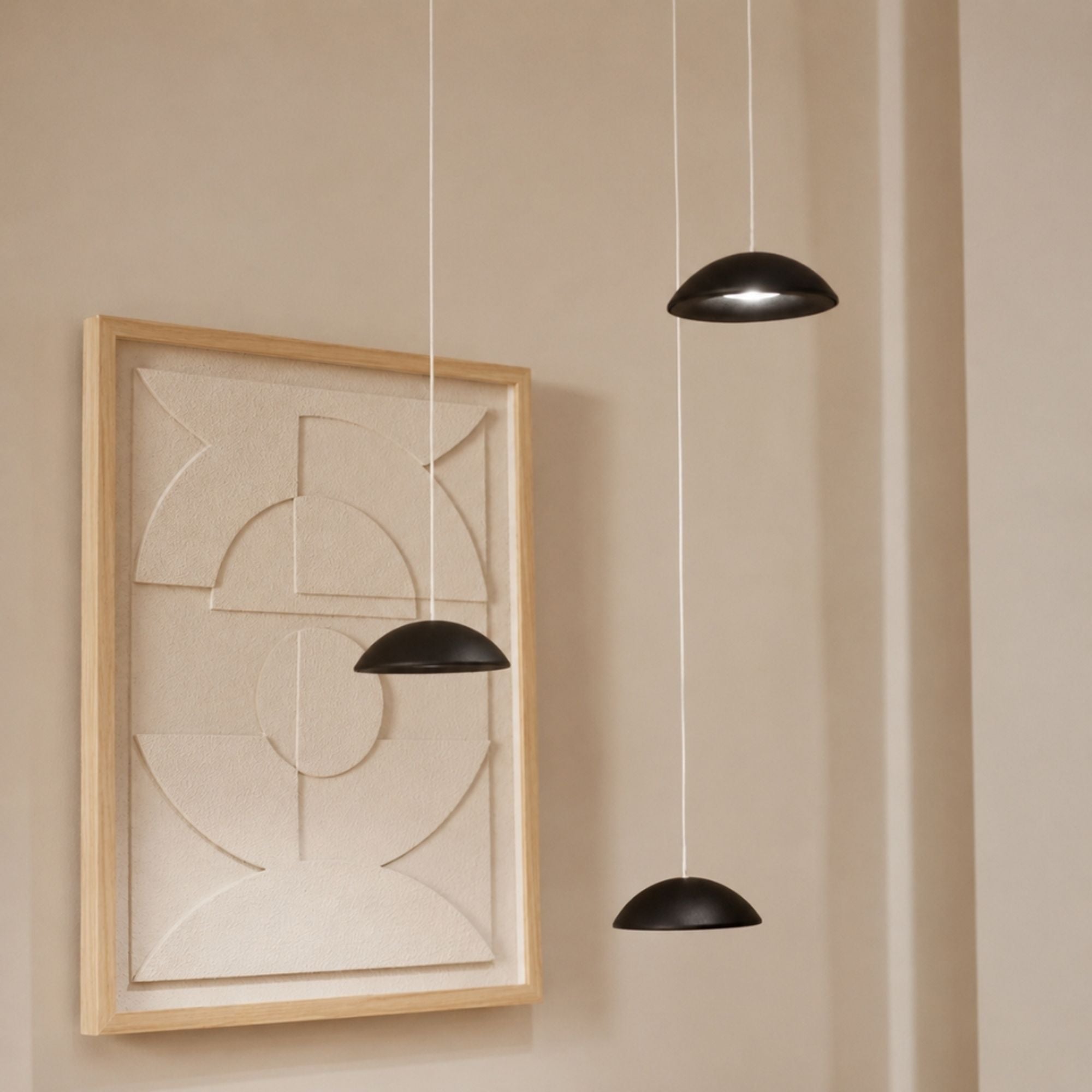 s.luce Santa Air LED Esszimmer-Pendelleuchte 5-flammig Ø 60cm Baldachin - 194561 - s.luce® - homecoming lights.