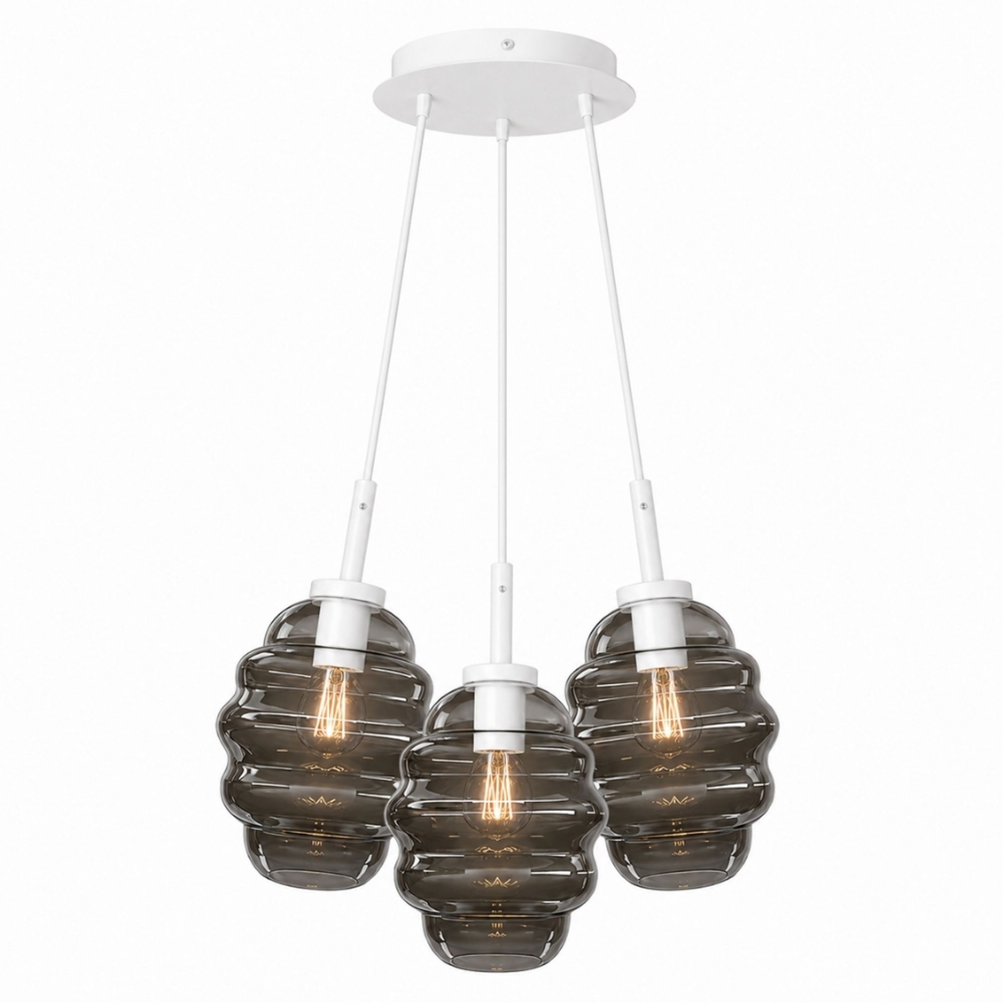 s.luce Echos Cluster Glas-Pendelleuchte 3-flammig 3x18cm - 200324 - s.luce® - homecoming lights.