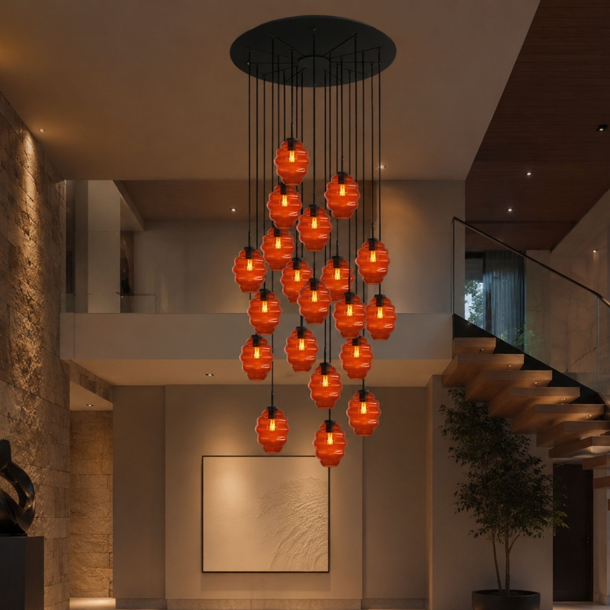 s.luce Echos Galerieleuchte 20-flammig Ø 120cm Baldachin Ø 18cm - 194290 - s.luce® - homecoming lights.