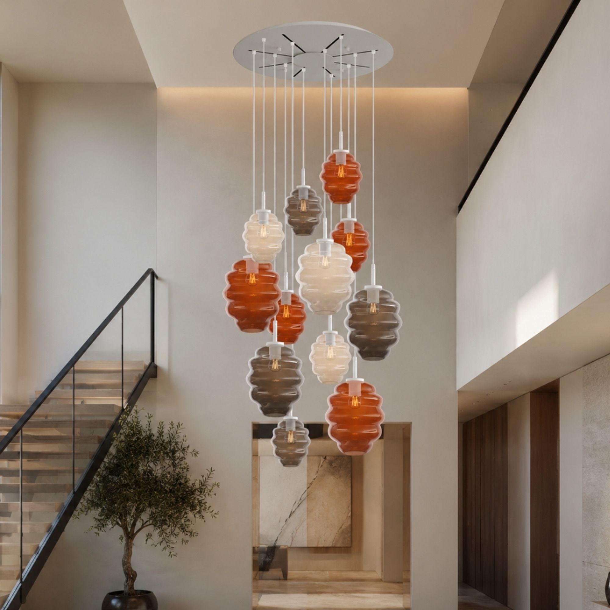 s.luce Echos Galerieleuchte 20-flammig Ø 120cm Baldachin Ø 18/25cm - 194310 - s.luce® - homecoming lights.
