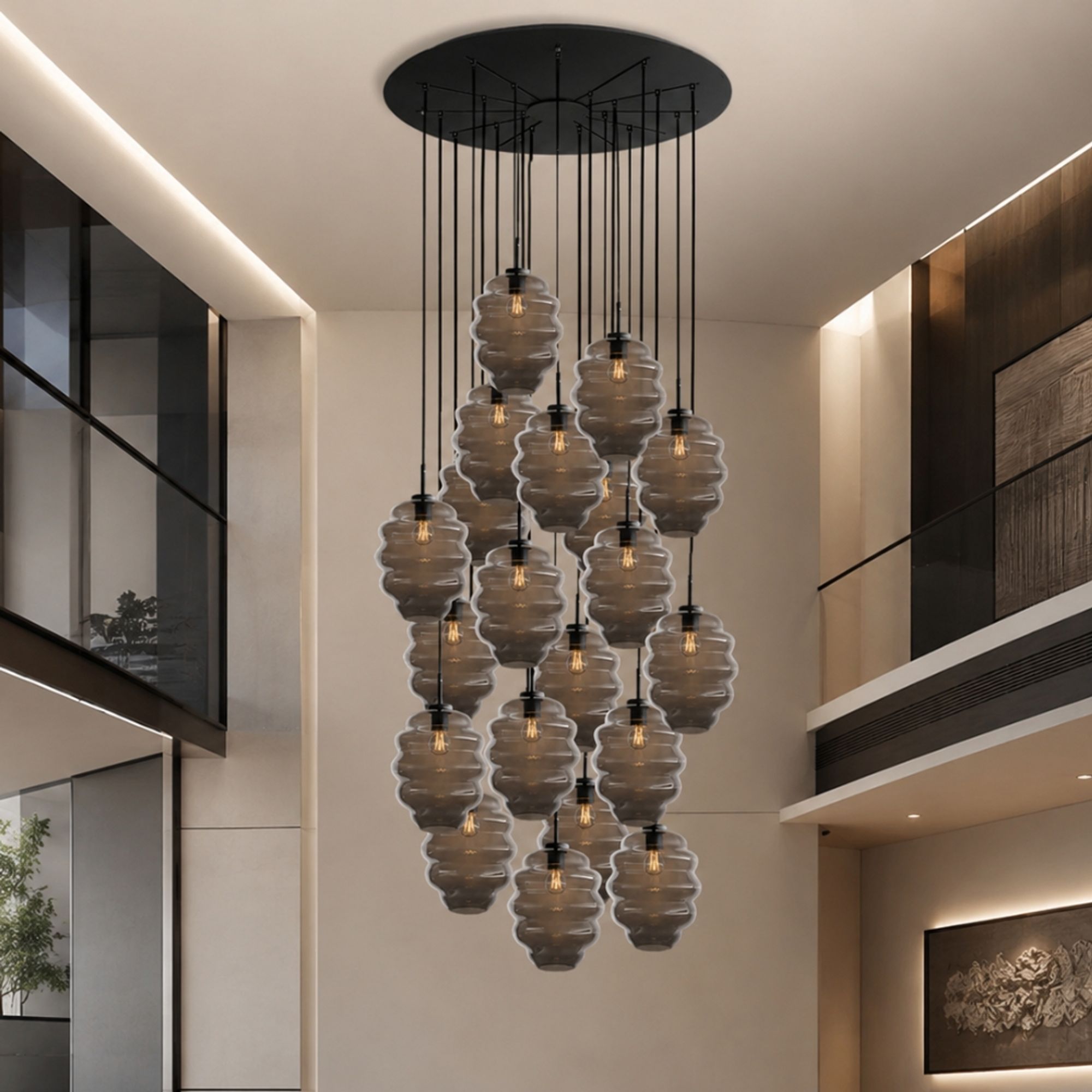 s.luce Echos Galerieleuchte 20-flammig Ø 120cm Baldachin Ø 25cm - 194297 - s.luce® - homecoming lights.