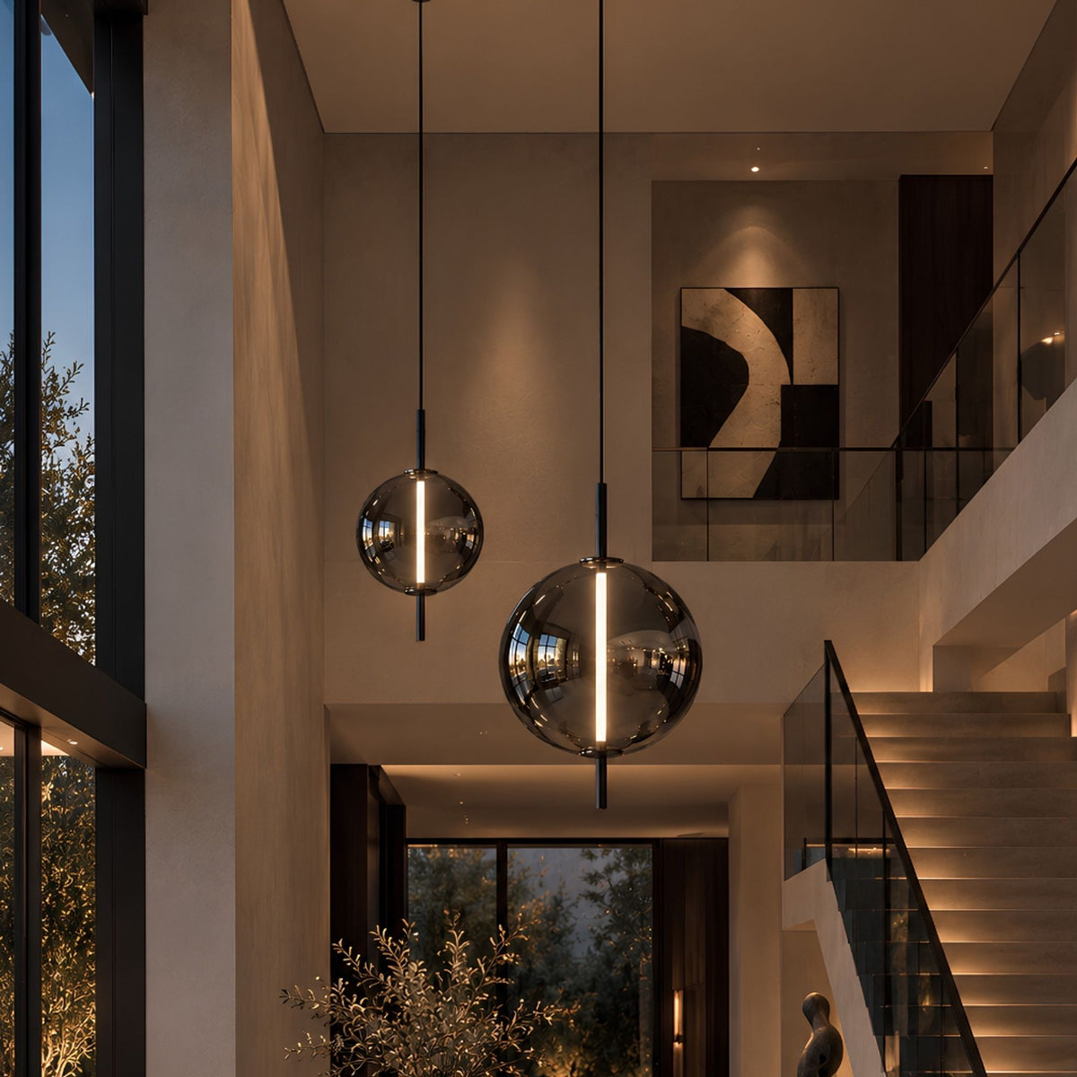 s.luce Mira Design Galerie LED Glas-Hängeleuchte 500cm - 200811 - s.luce® - homecoming lights.