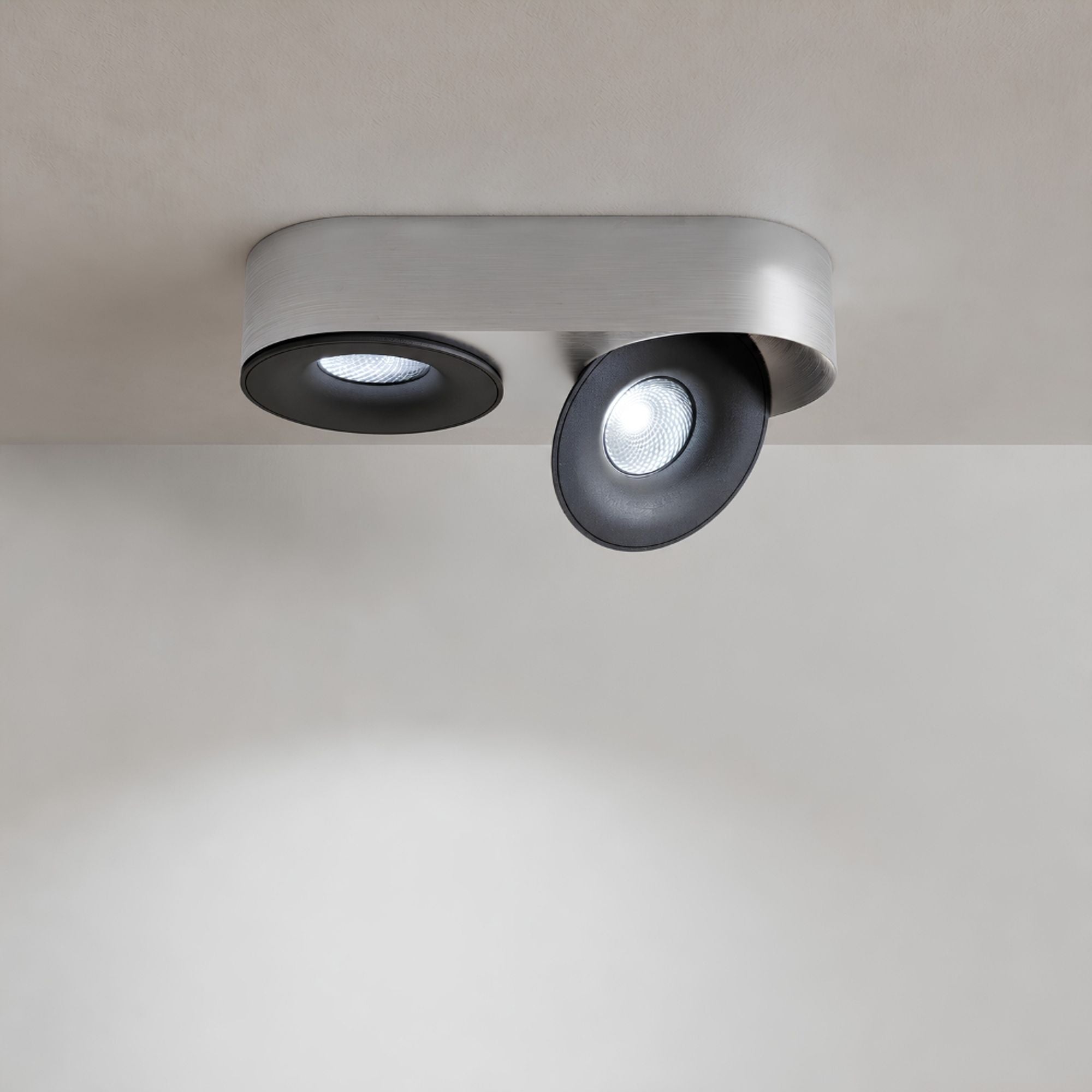 s.luce Santa Duo LED-Deckenleuchte schwenkbar 2-flammig