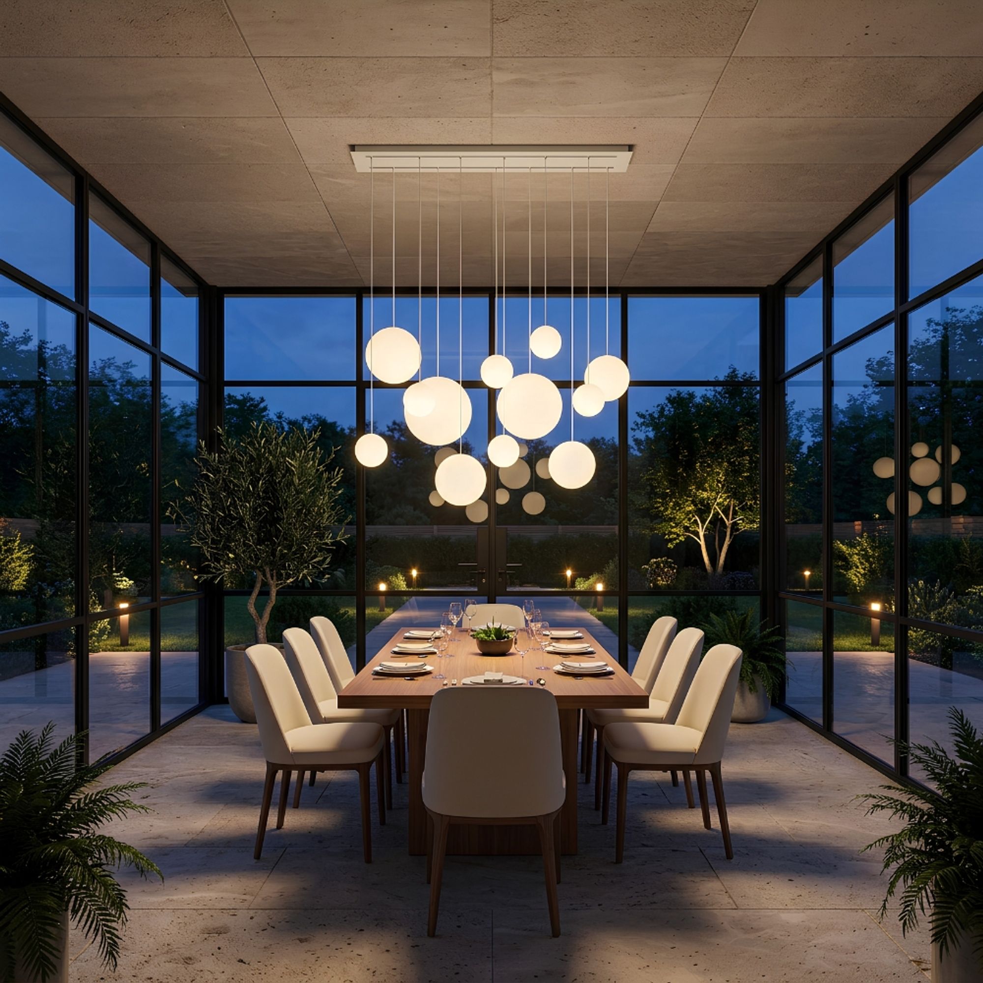 s.luce Orb Esszimmerlampe 12-flammig 160cm 2-reihig - 179682 - s.luce® - homecoming lights.