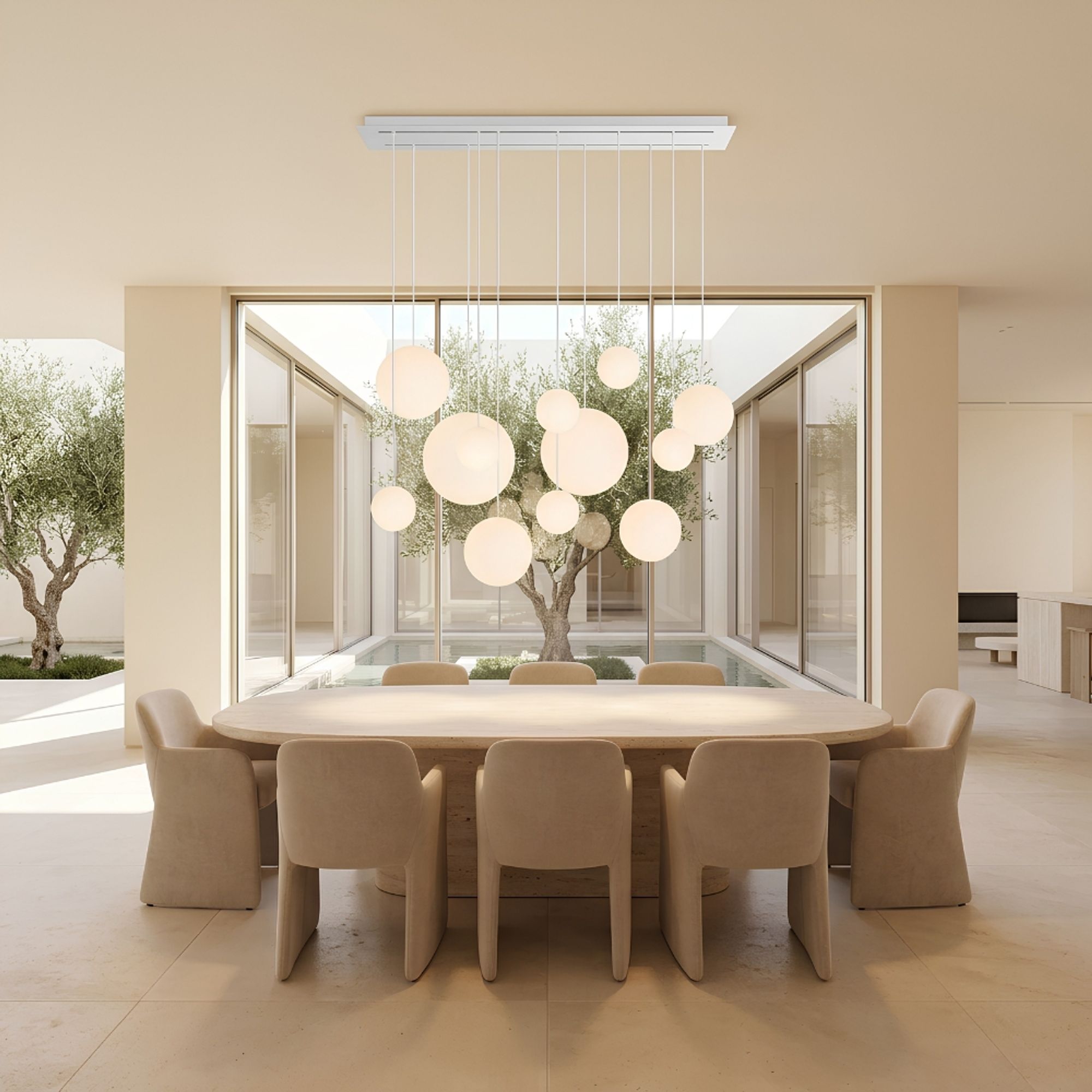 s.luce Orb Esszimmerlampe 12-flammig 160cm 2-reihig - 179682 - s.luce® - homecoming lights.