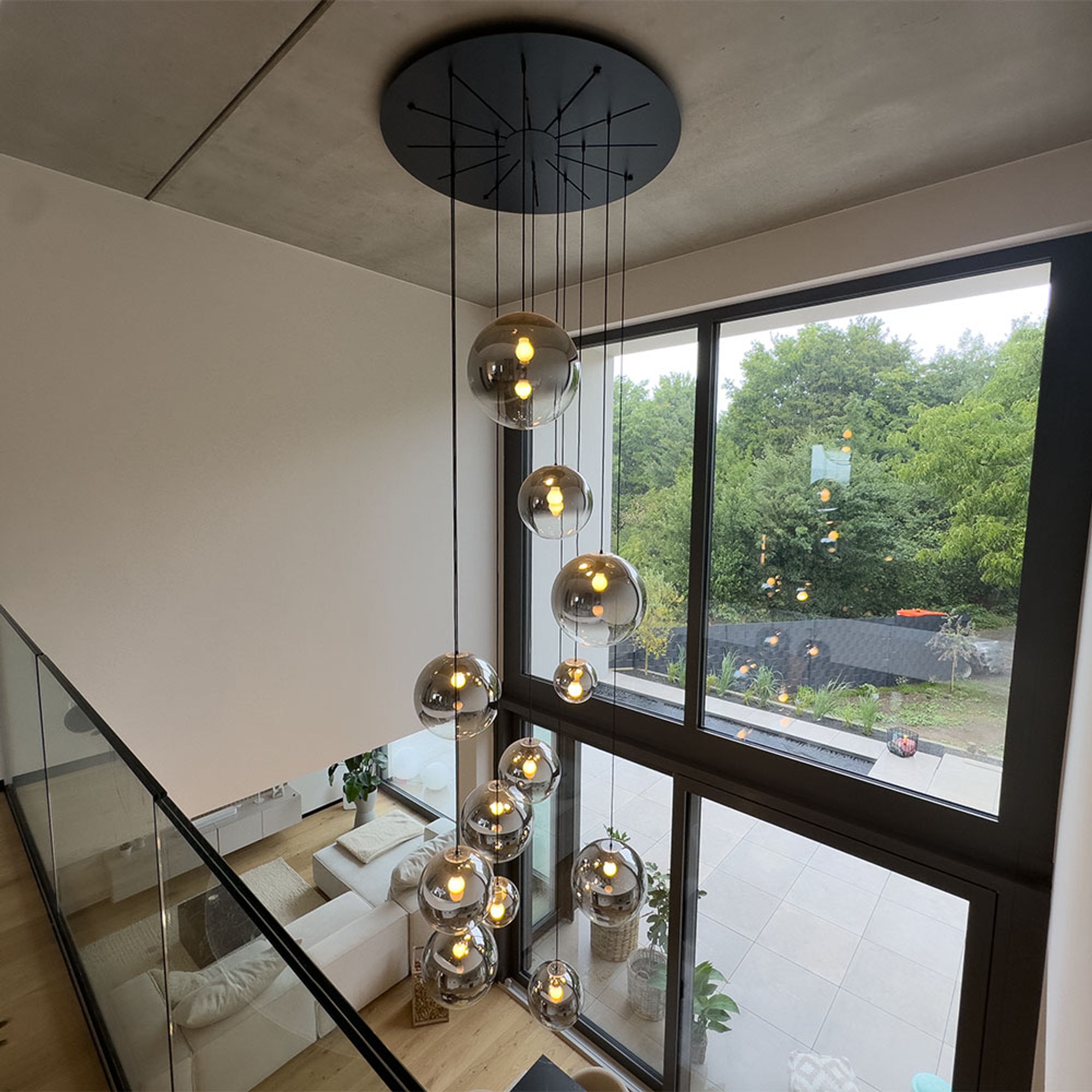 s.luce Modular multiple pendant lamp canopy