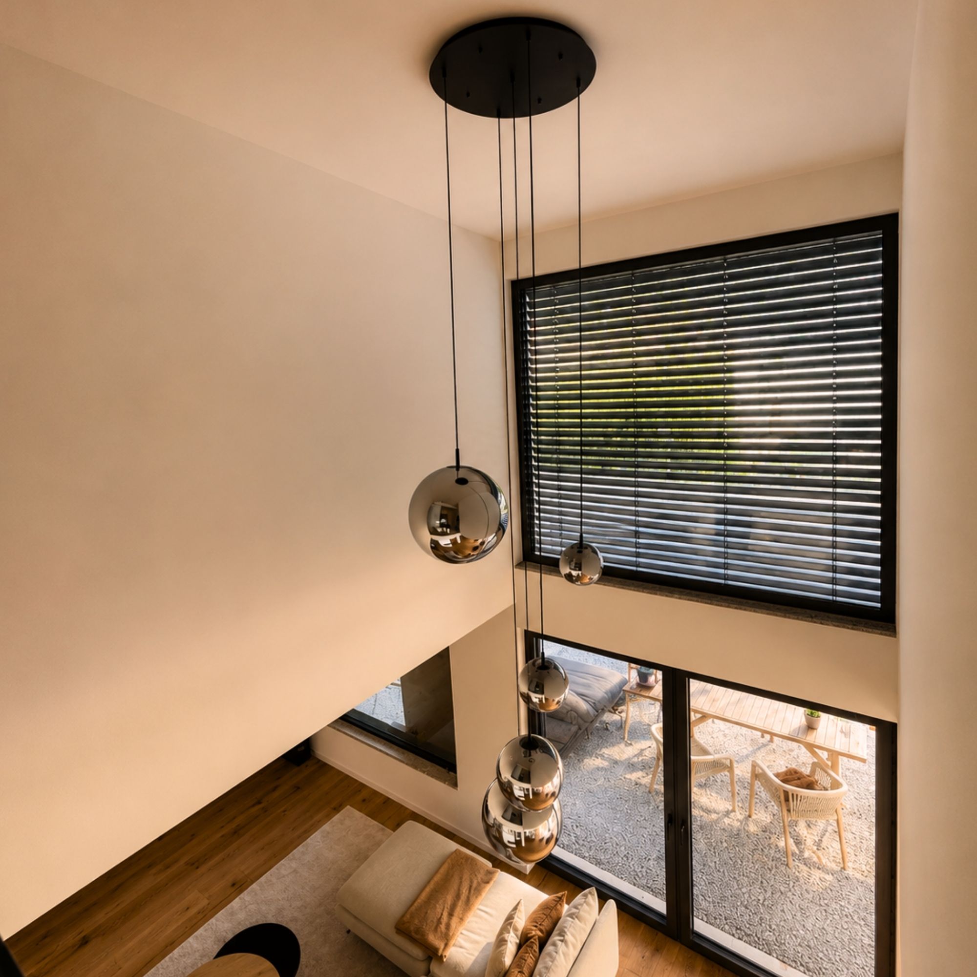 s.luce Orb Glaskugel Galerieleuchte 500cm Aufhängung Schwarz - 189339 - s.luce® - homecoming lights.