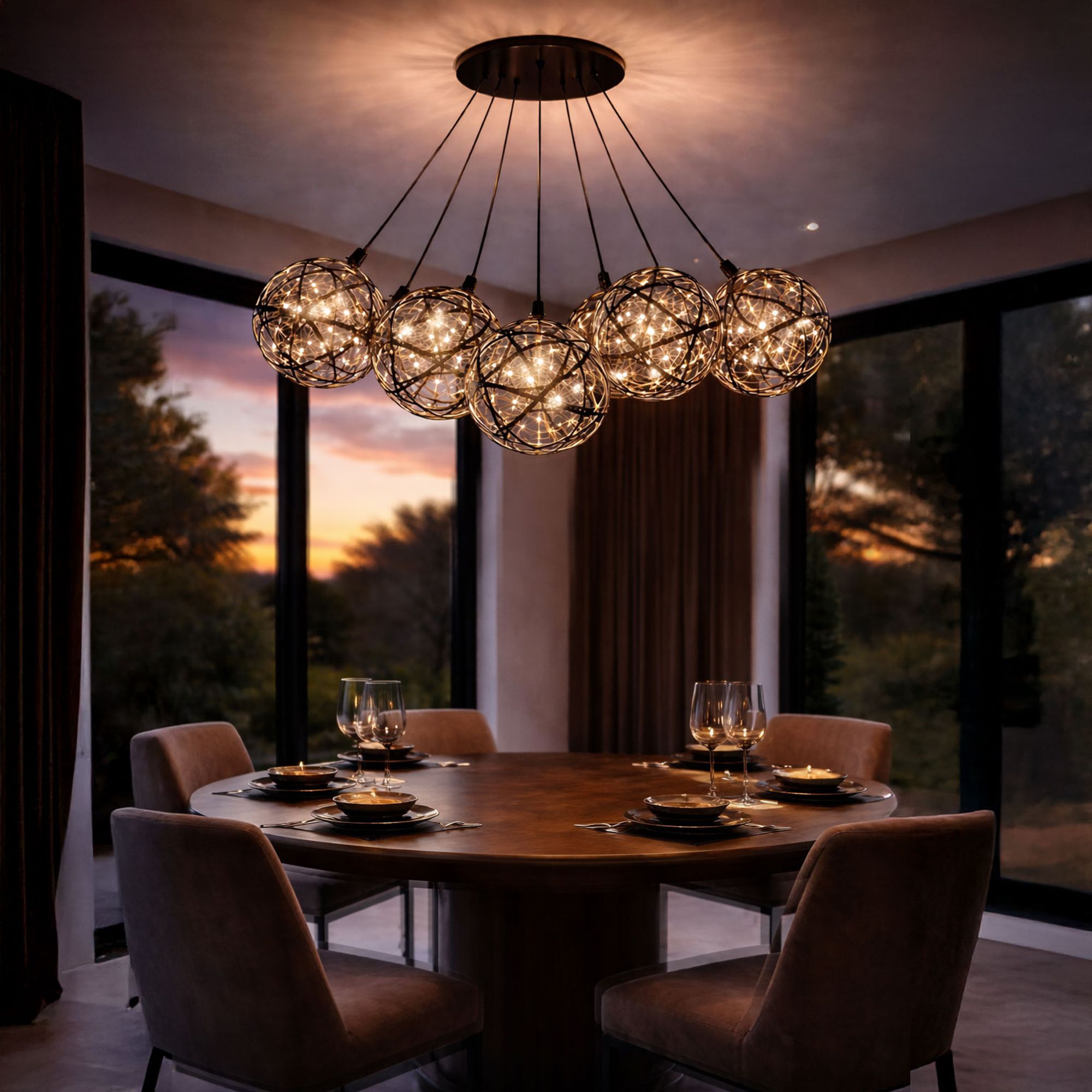 s.luce Atom Cluster LED Mehrfach - Pendellampe 7 - flammig - 199606 - s.luce® - homecoming lights.