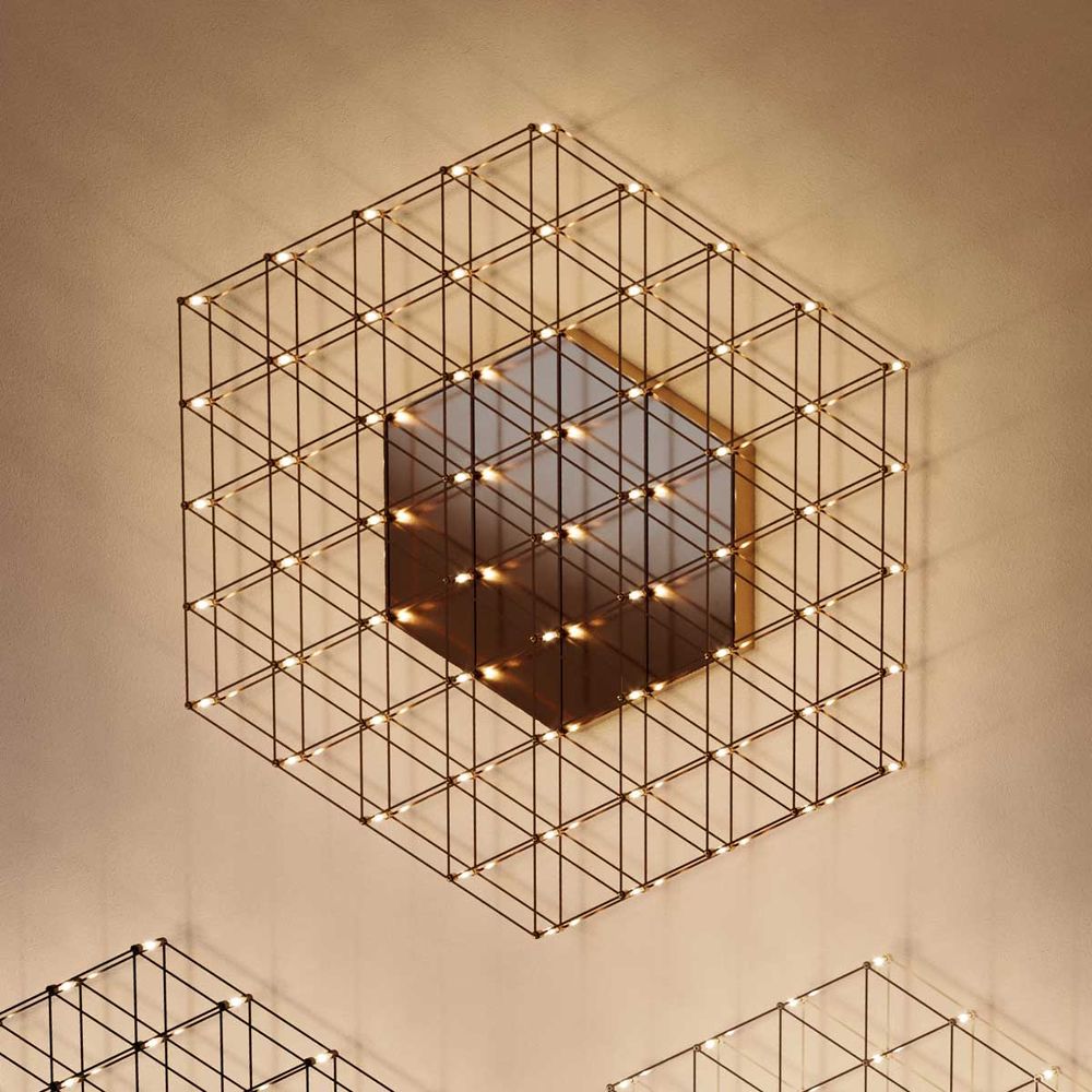 s.luce Atom eckige LED Effekt Wand- & Deckenleuchte