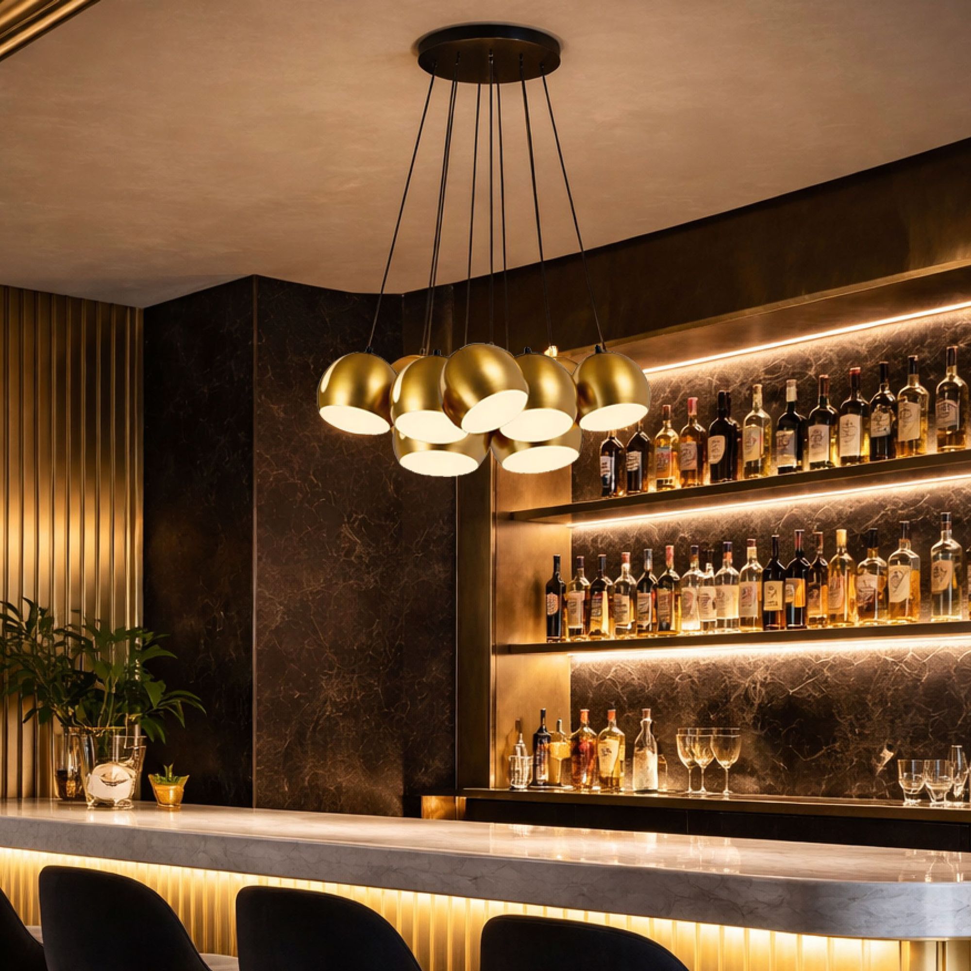 s.luce Ball Cluster Mehrfach - Pendelleuchte Cluster 7 - flammig 7x20cm - 199830 - s.luce® - homecoming lights.