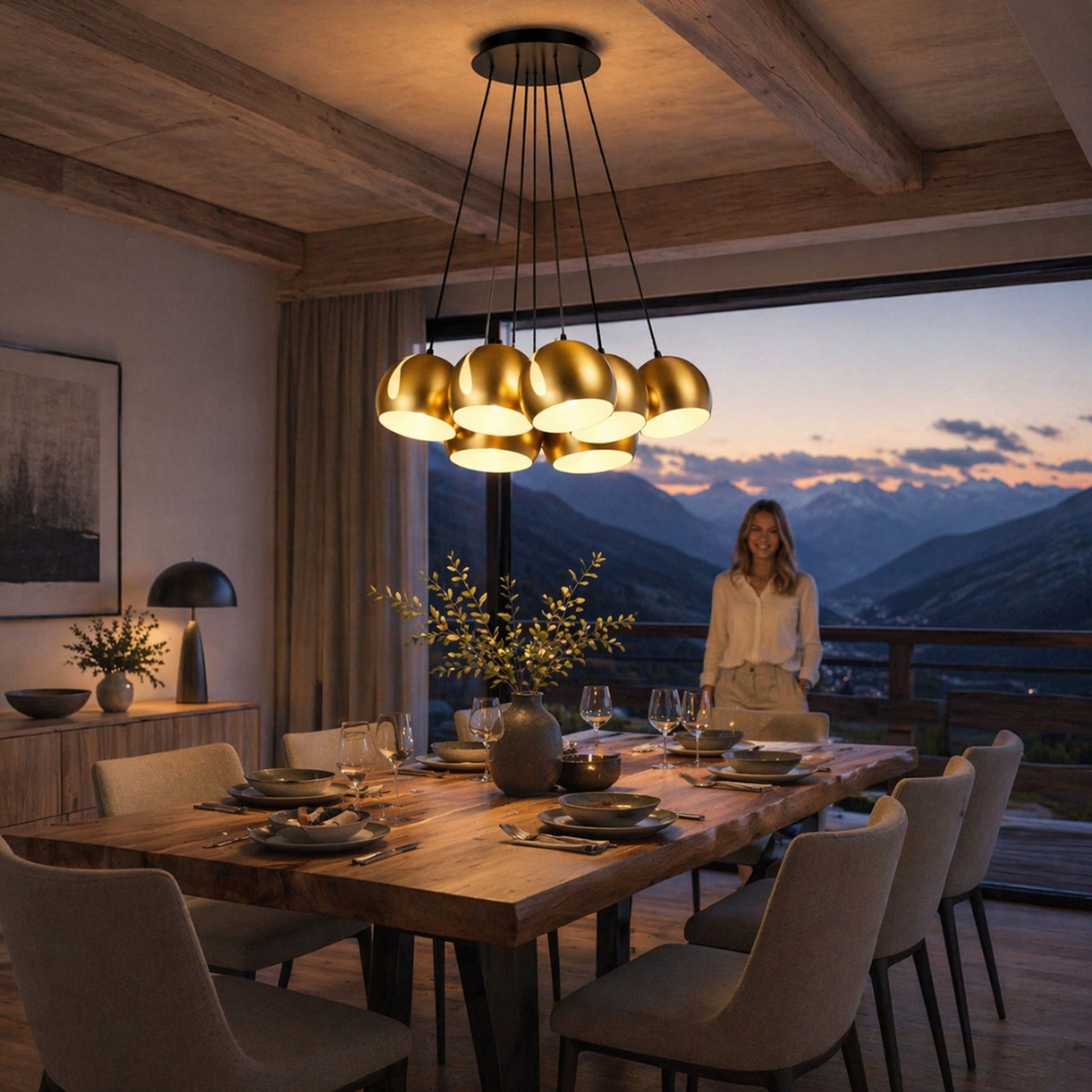 s.luce Ball Cluster Mehrfach - Pendelleuchte 7 - flammig 7x30cm - 199838 - s.luce® - homecoming lights.