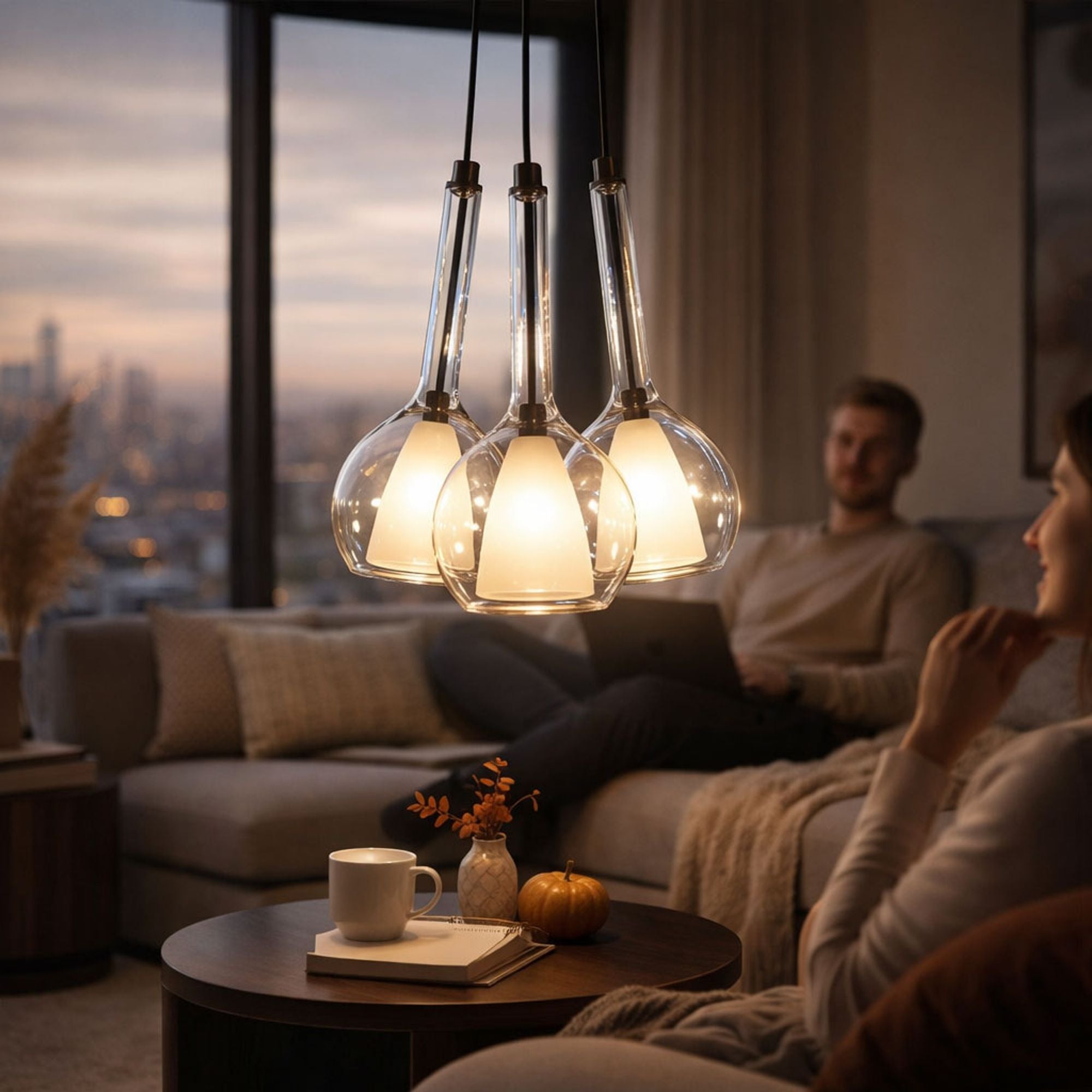 s.luce Belluna Cluster Glas - Hängeleuchte 3 - flammig - 199965 - s.luce® - homecoming lights.